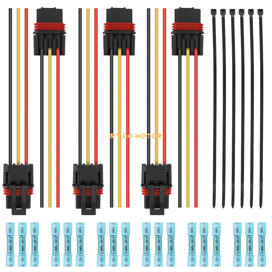 6x Pulse Bus Bar Plug Pigtail Connector for Polaris RZR PRO XP (2020–2022)