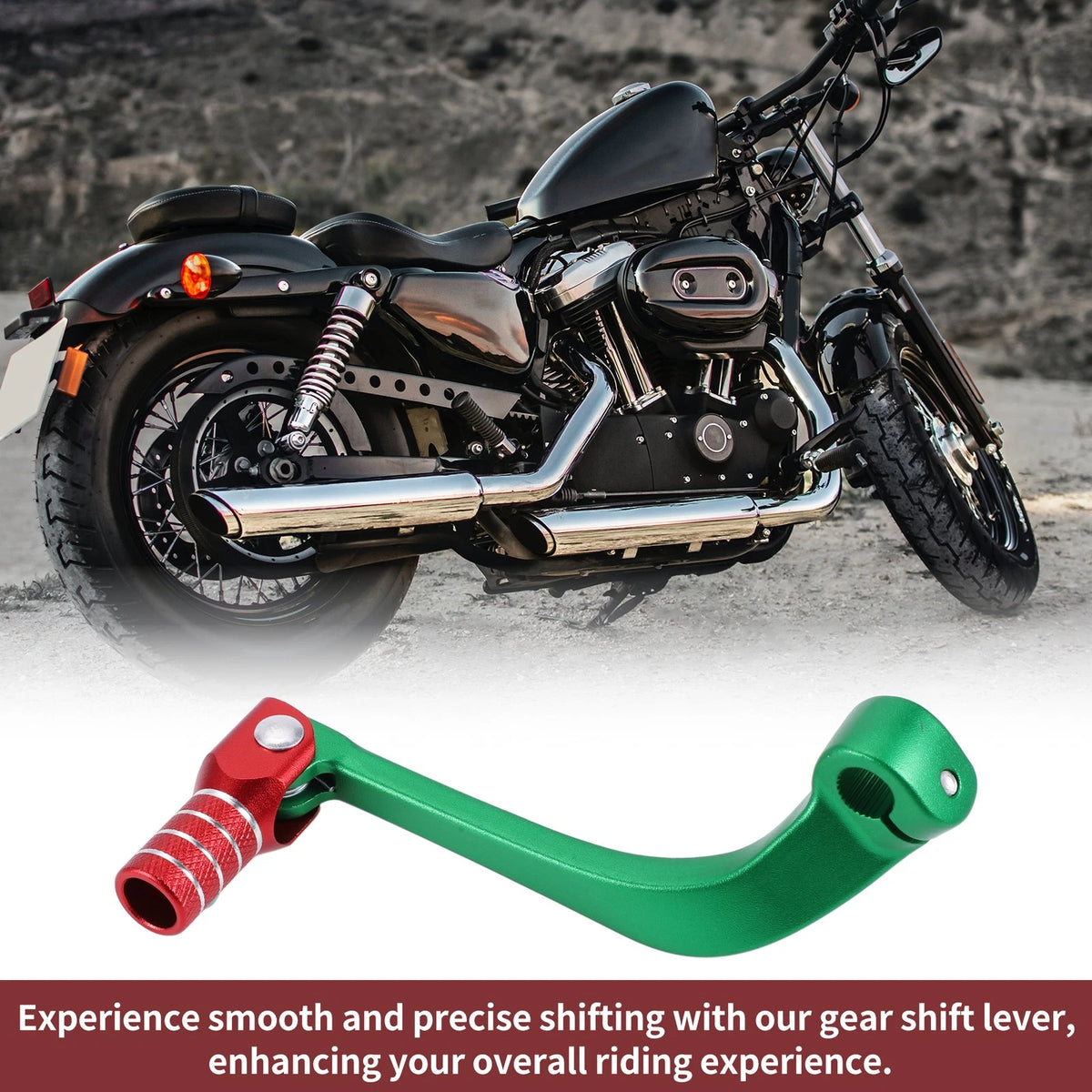 Folding Motorcycle Gear Shifter Lever for Honda CRF110F (2013-2018) Green Red
