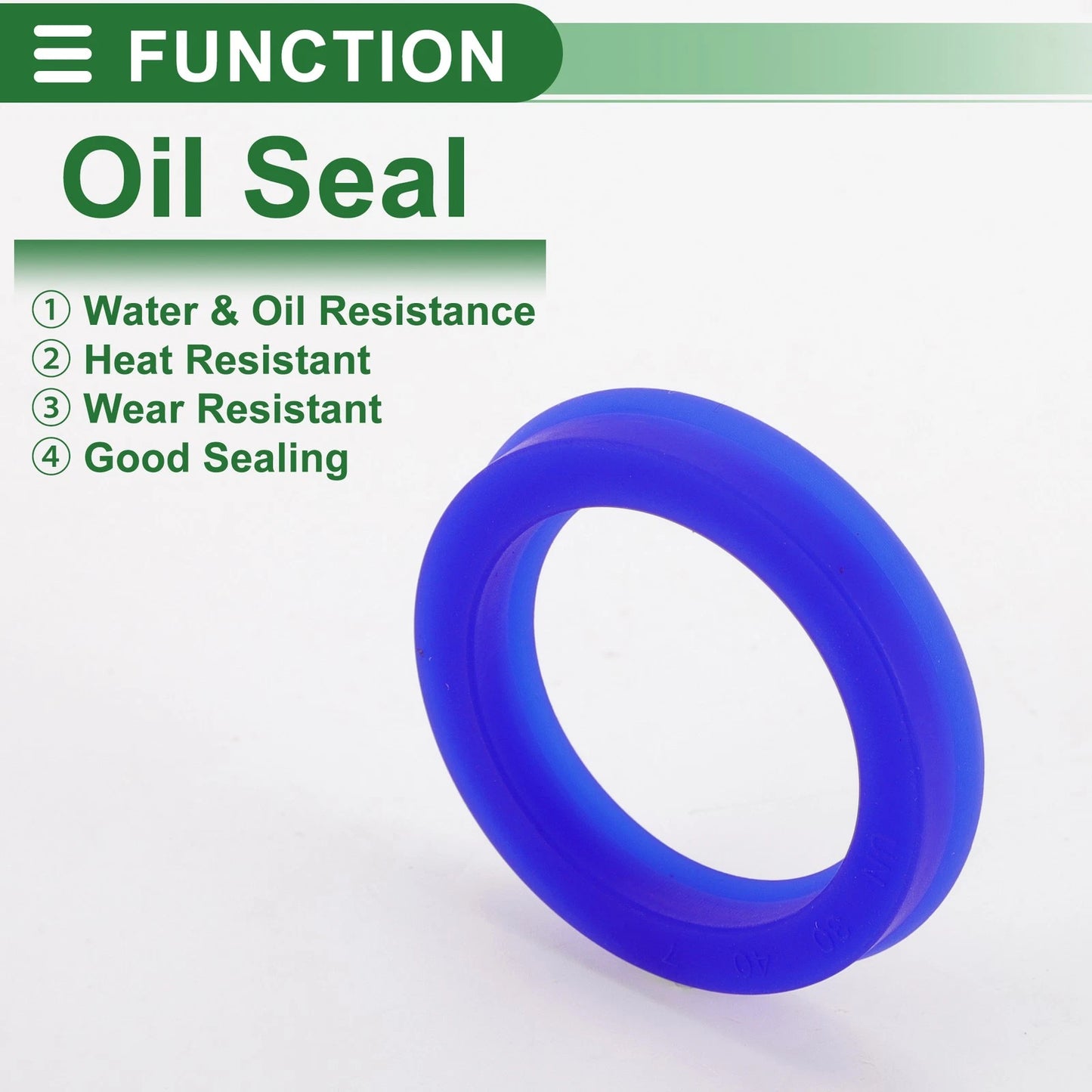 Oil Seal Rotary Shaft Seal TPU 30x40x7mm High Pressure Blue 5 Pcs