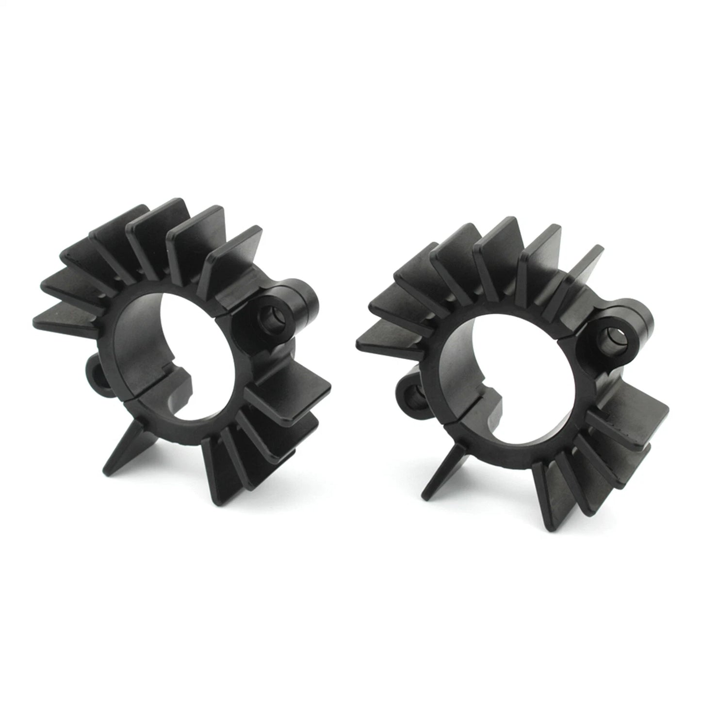 Black Finned Exhaust Pipe Clips for BONNEVILLE 900 (2017-2023)