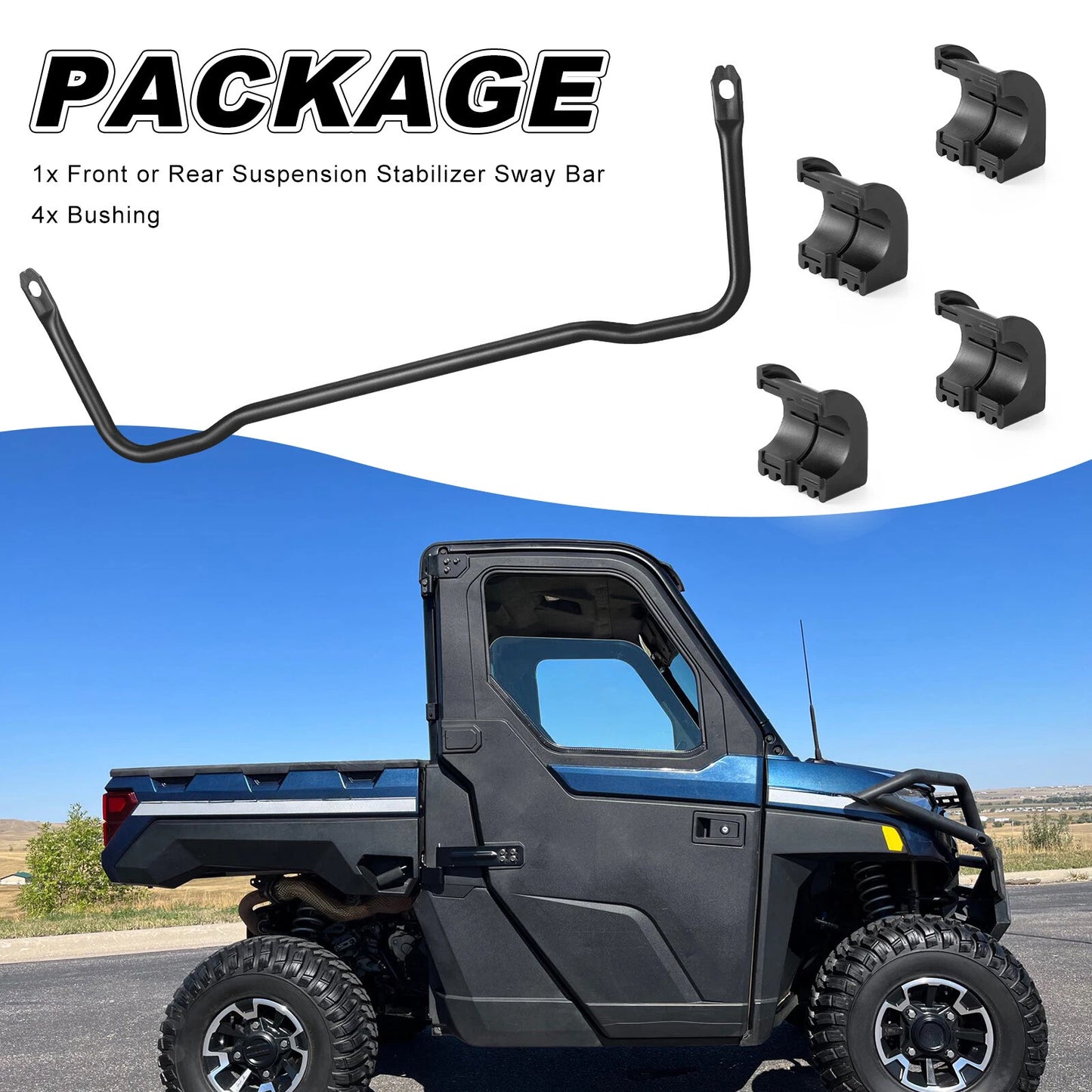 Rear Stabilizer Tube Sway Bar for Polaris Ranger 1000 XP/Crew XP 2019-20