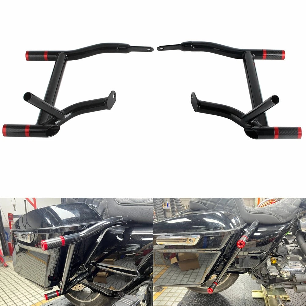 Saddlebag Guard Highway Crash Bar & End Tube Sliders for Harley Touring (2014-2023)