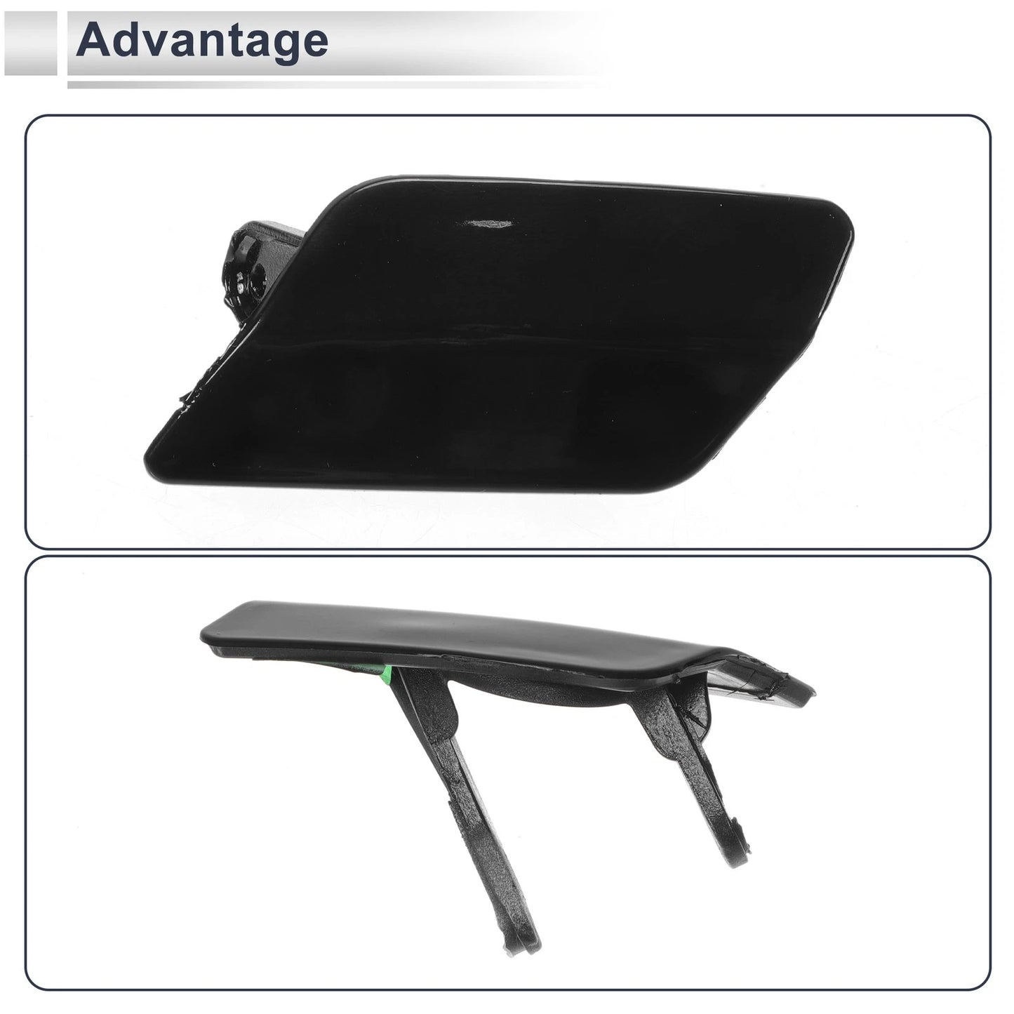 Front Left Washer Nozzle Cover for BMW 335i GT xDrive (2012-2015) Black