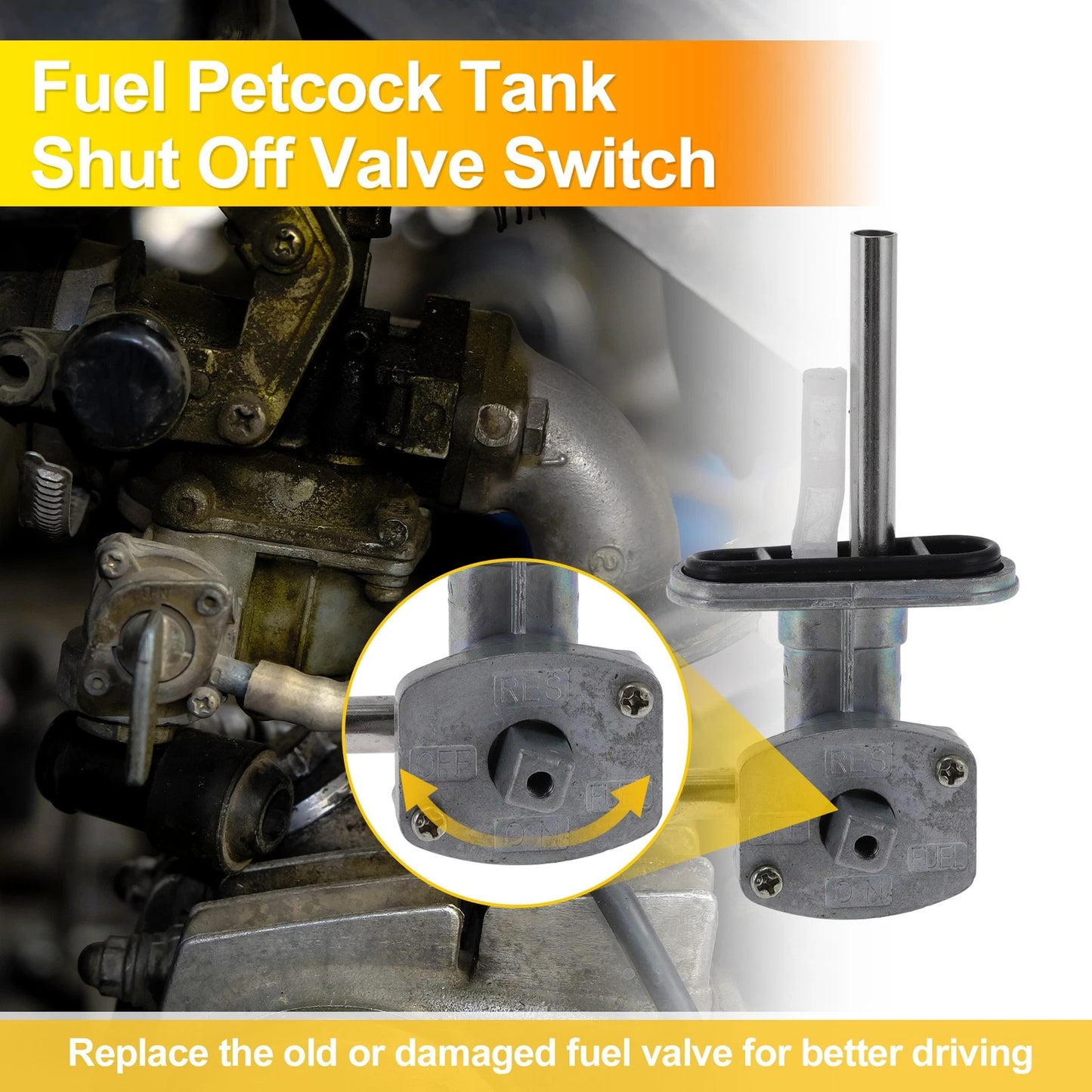 ATV Fuel Valve Petcock Gas Tank Switch for Yamaha Kodiak
