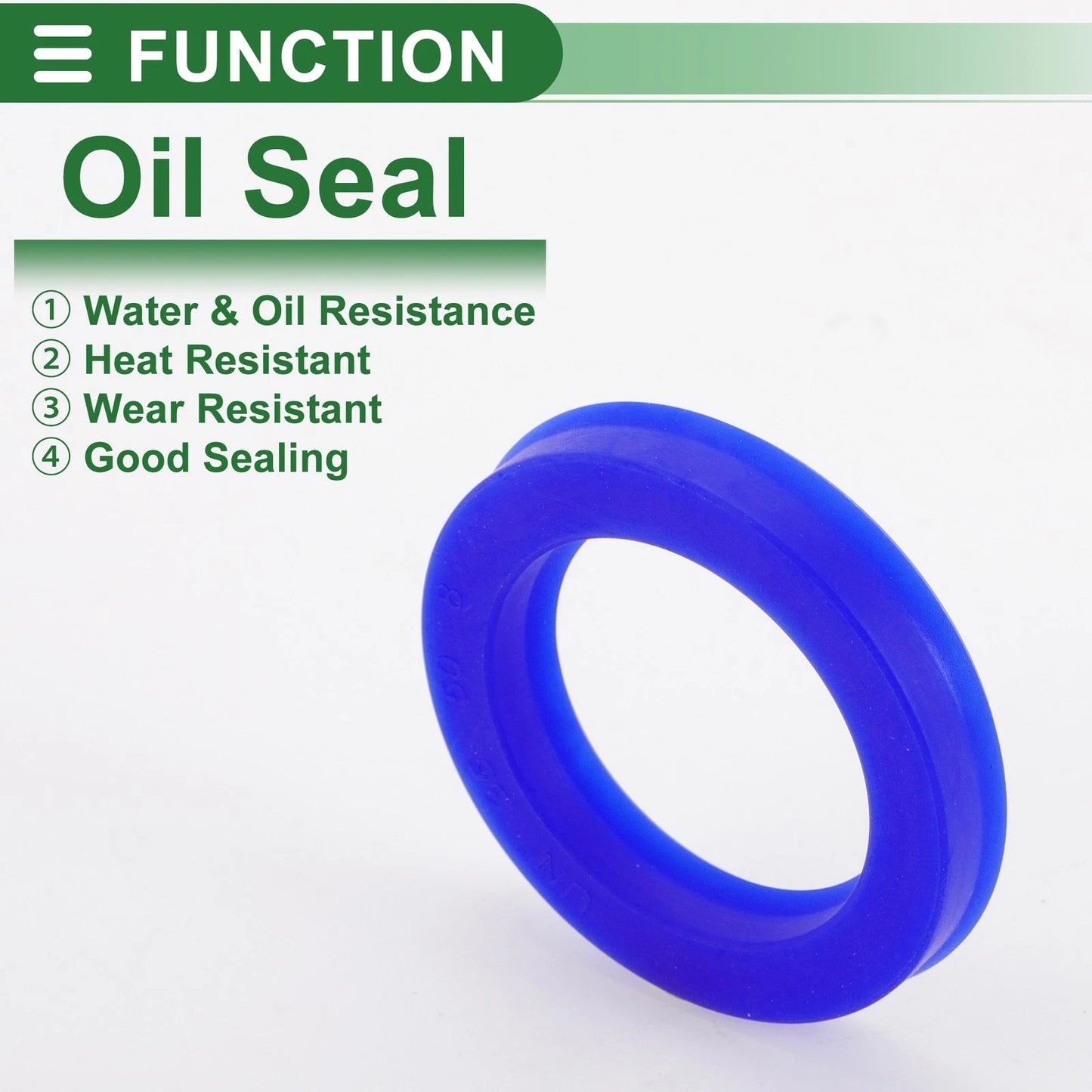 Oil Seal 35x50x8mm TPU High Pressure Blue 5 Pcs