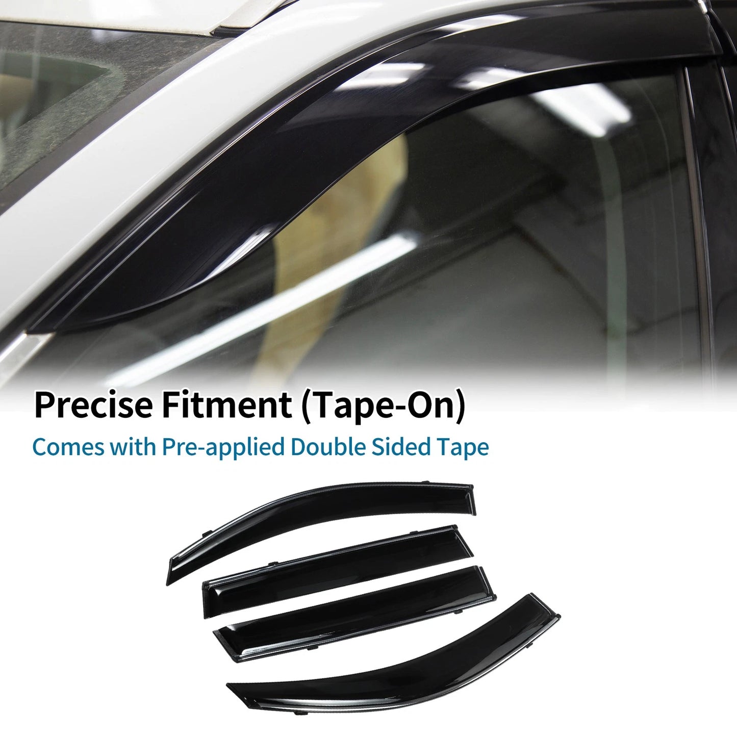 Window Deflectors for Toyota RAV4 2006 Side Window Vent Visors Black 1 Set