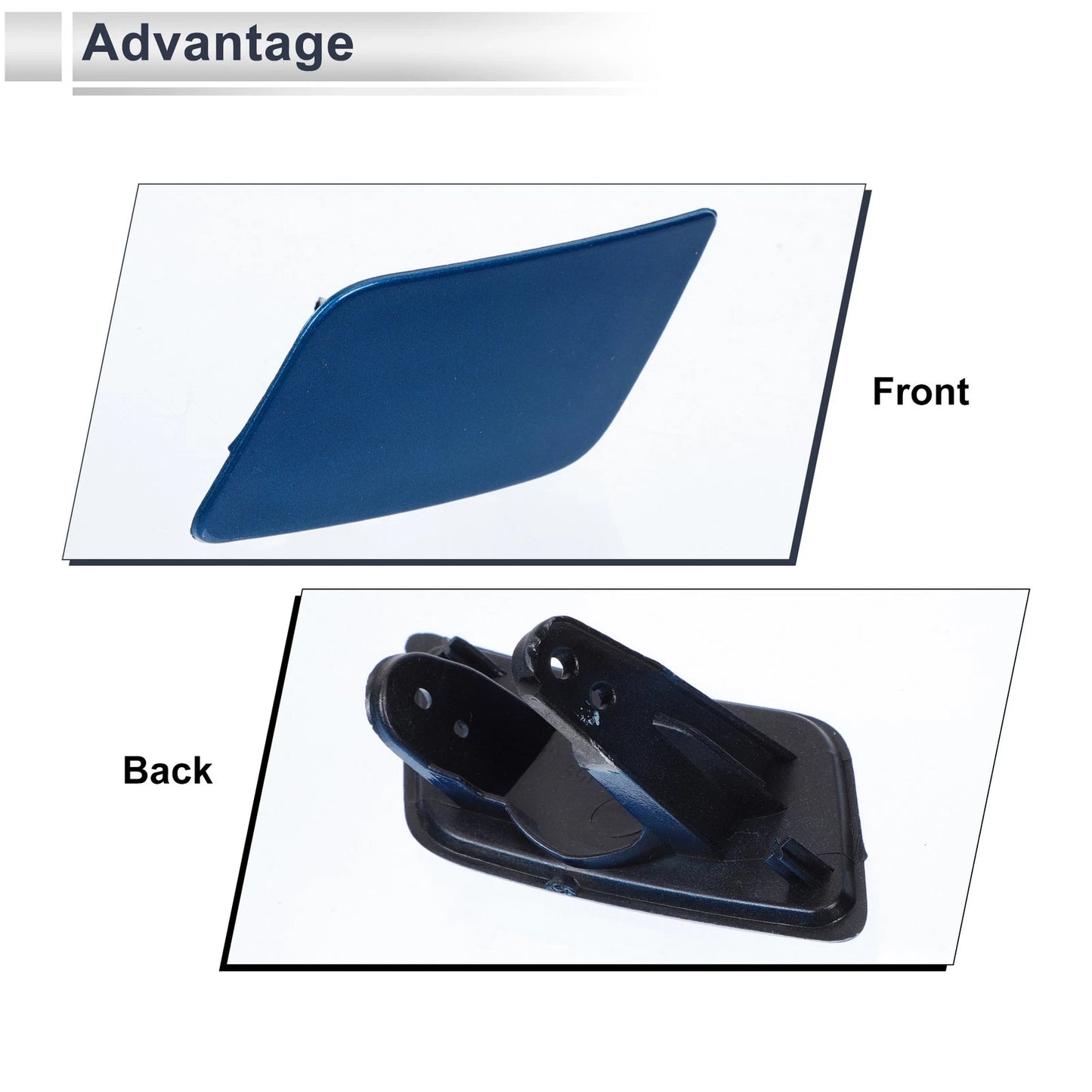 Blue Front Left Bumper Headlight Washer Nozzle Cover for BMW 335i GT (2012-2015)