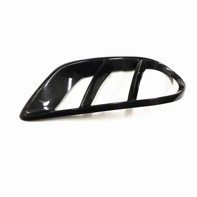 Carbon Fiber Front Bumper Grill Fog Air Vent Cover For Benz W205 C250 C43 AMG