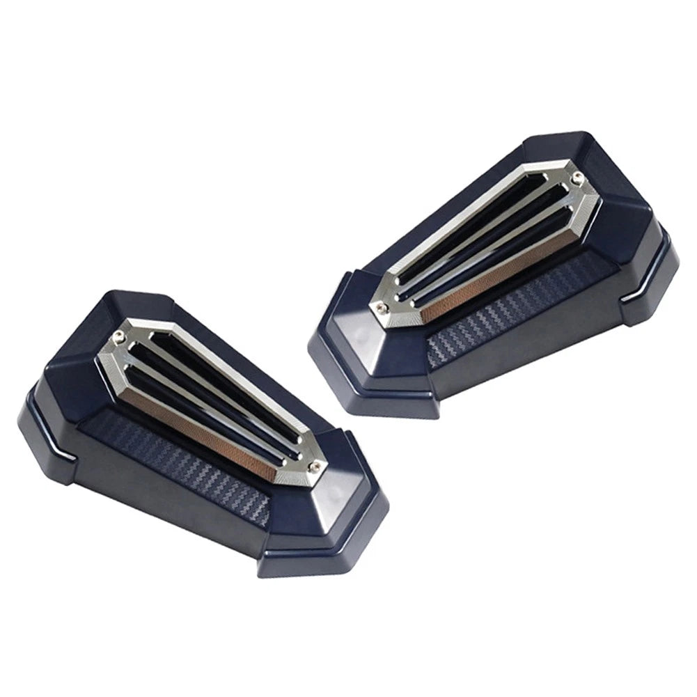 Handguard Shield Deflector Universal Blue & Silver for Honda & Harley (N/A)