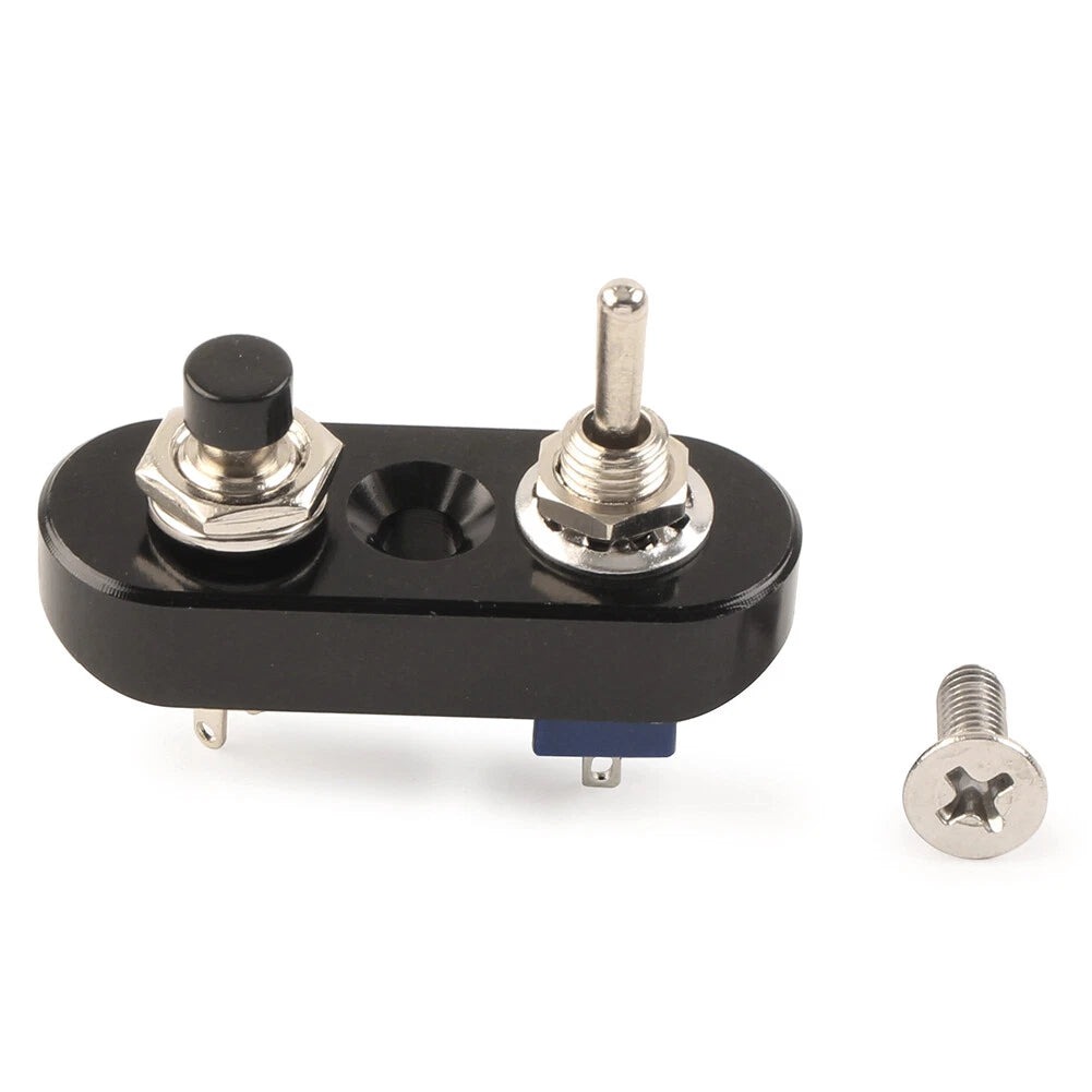 Mini Dual Toggle Switch Button for 7/8" Handlebar Horn Headlight ON-OFF Black