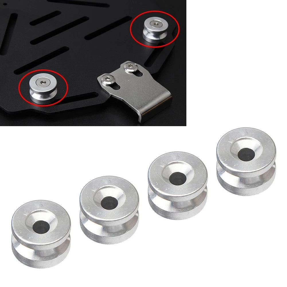 Silver Motorcycle Trunk Base Plate Tail Box Pad Bracket Spacer