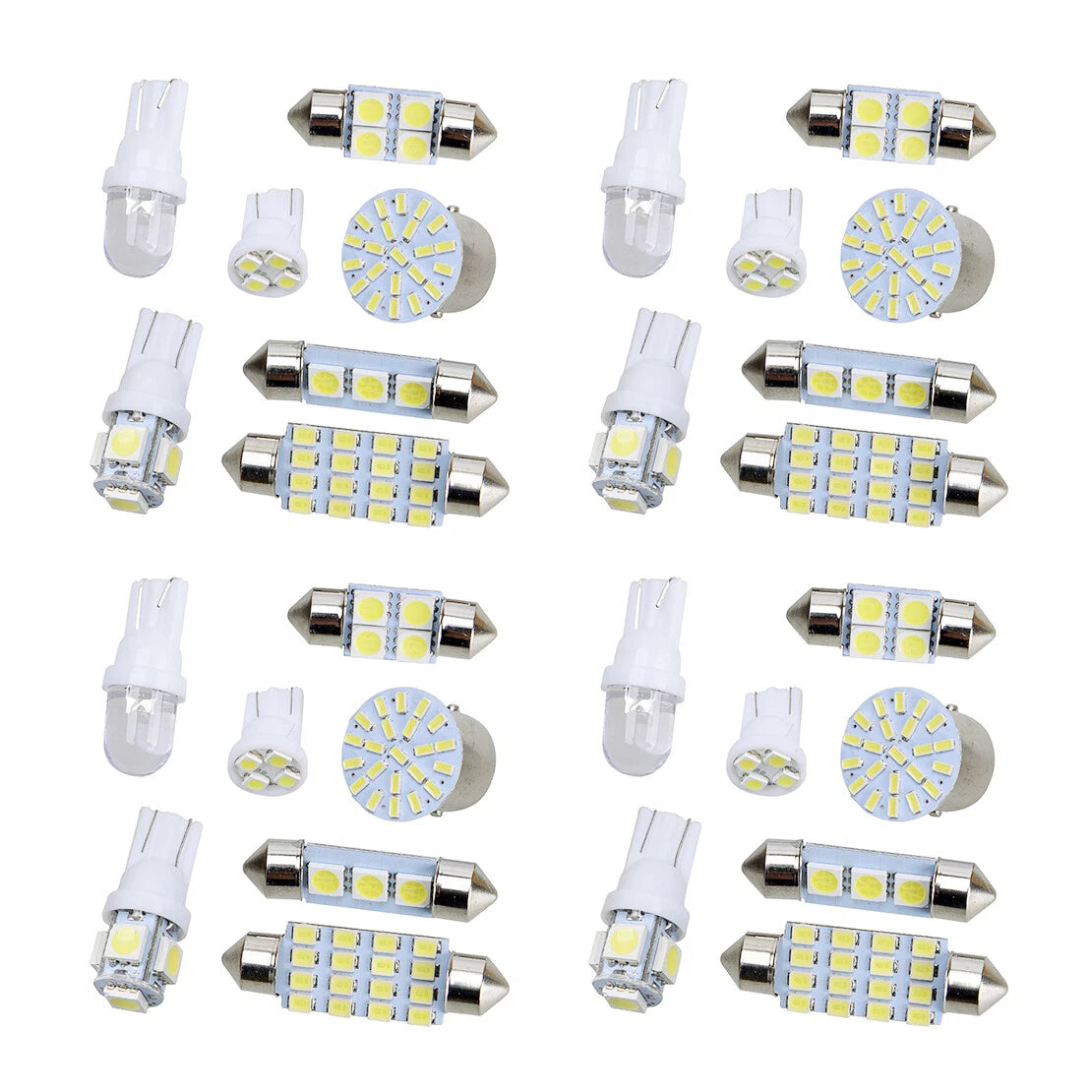 White LED Light Bulbs for Car Truck Interior Dome Map License Plate Brake Lamp