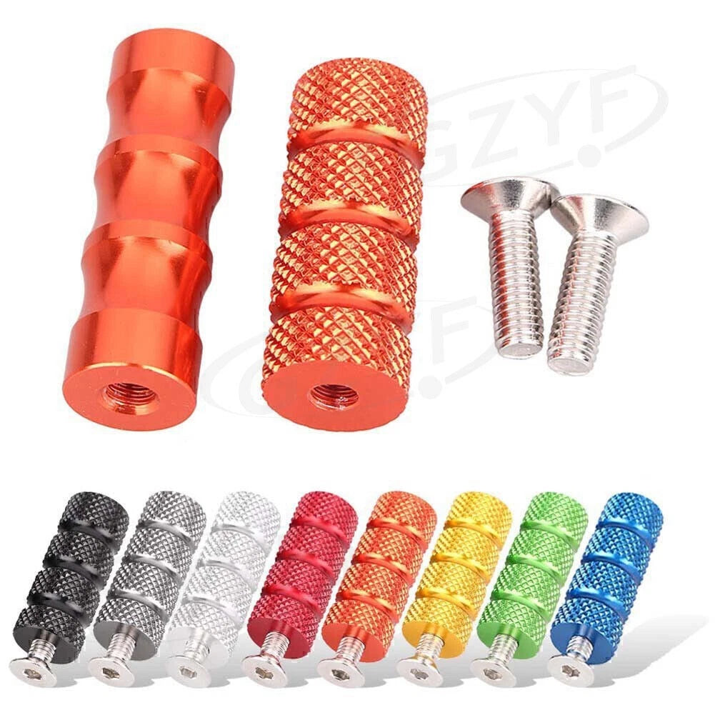 Universal Rearset Footrests Foot Pegs for Motorcycle - Aluminum (8 Colors)