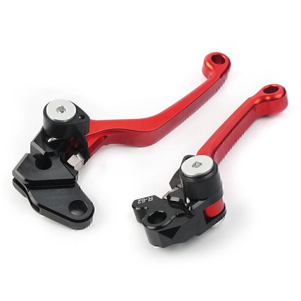 Red Pivot Brake Clutch Levers for Suzuki RM125 RM250 RM85 (2001-2008)