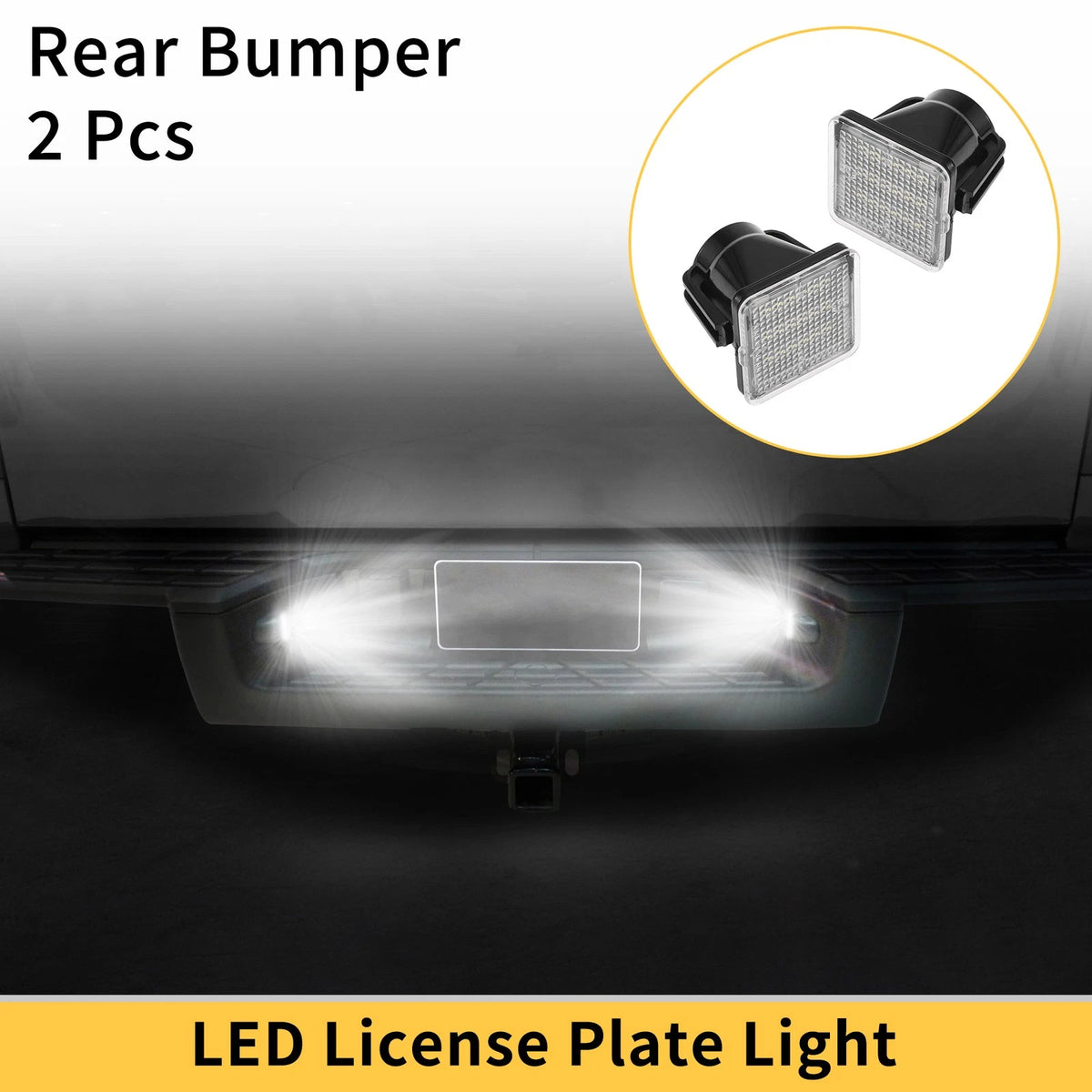License Plate Light Tag Lamp for Toyota Tundra (2014-2019) Clear Lens