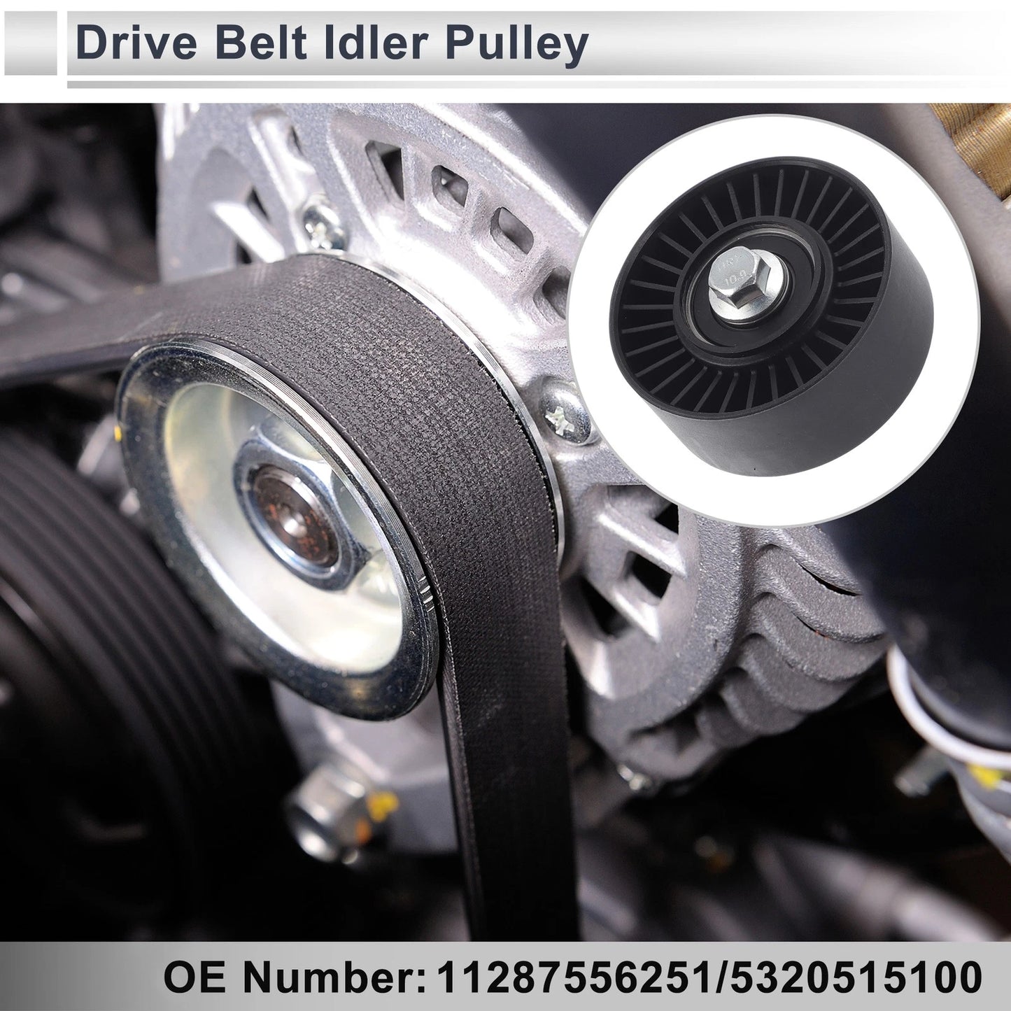 Drive Belt Idler Pulley for BMW 335i 2007-2013 (2 x)