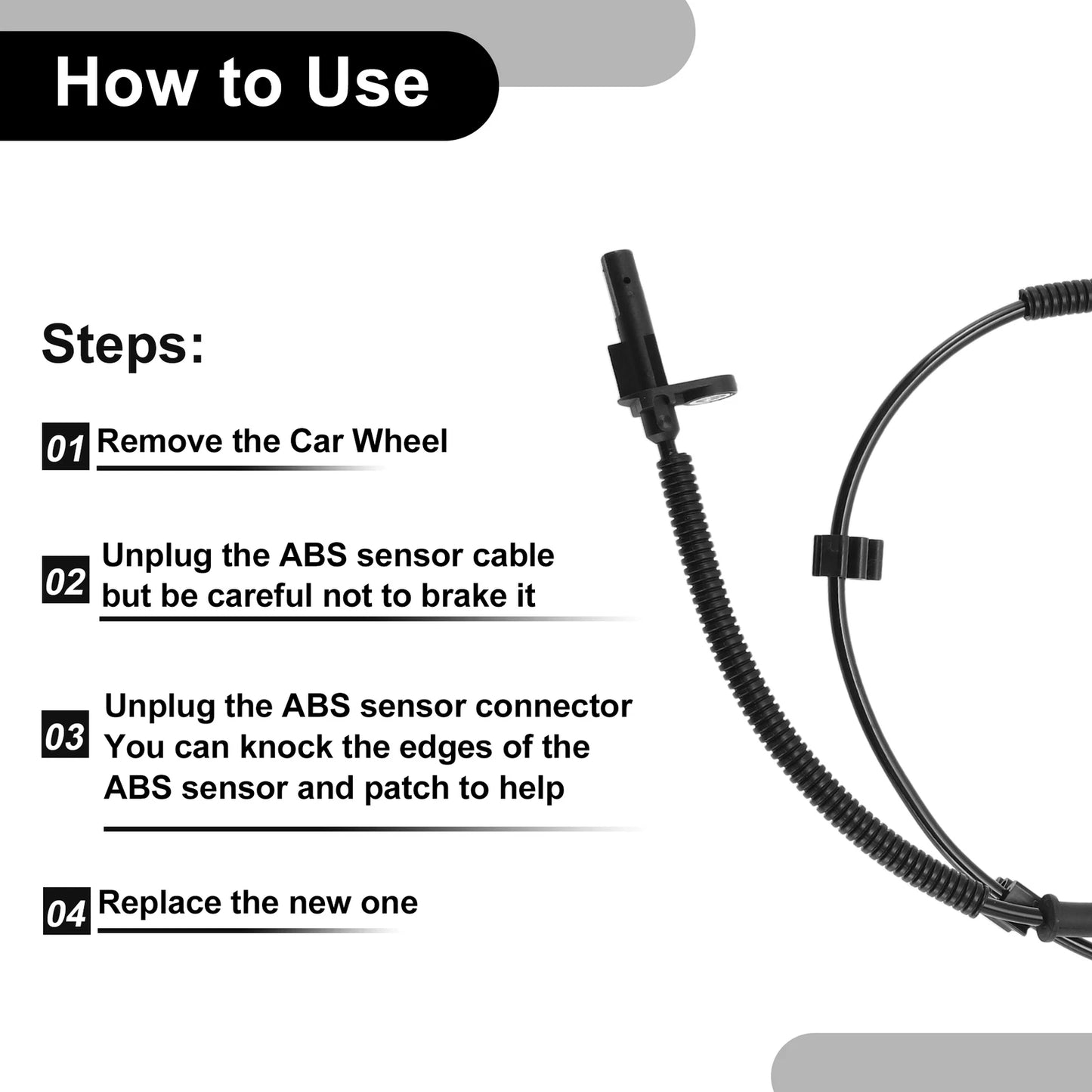 ABS Wheel Speed Sensor for Ford E-350 Super Duty (2010-2019)