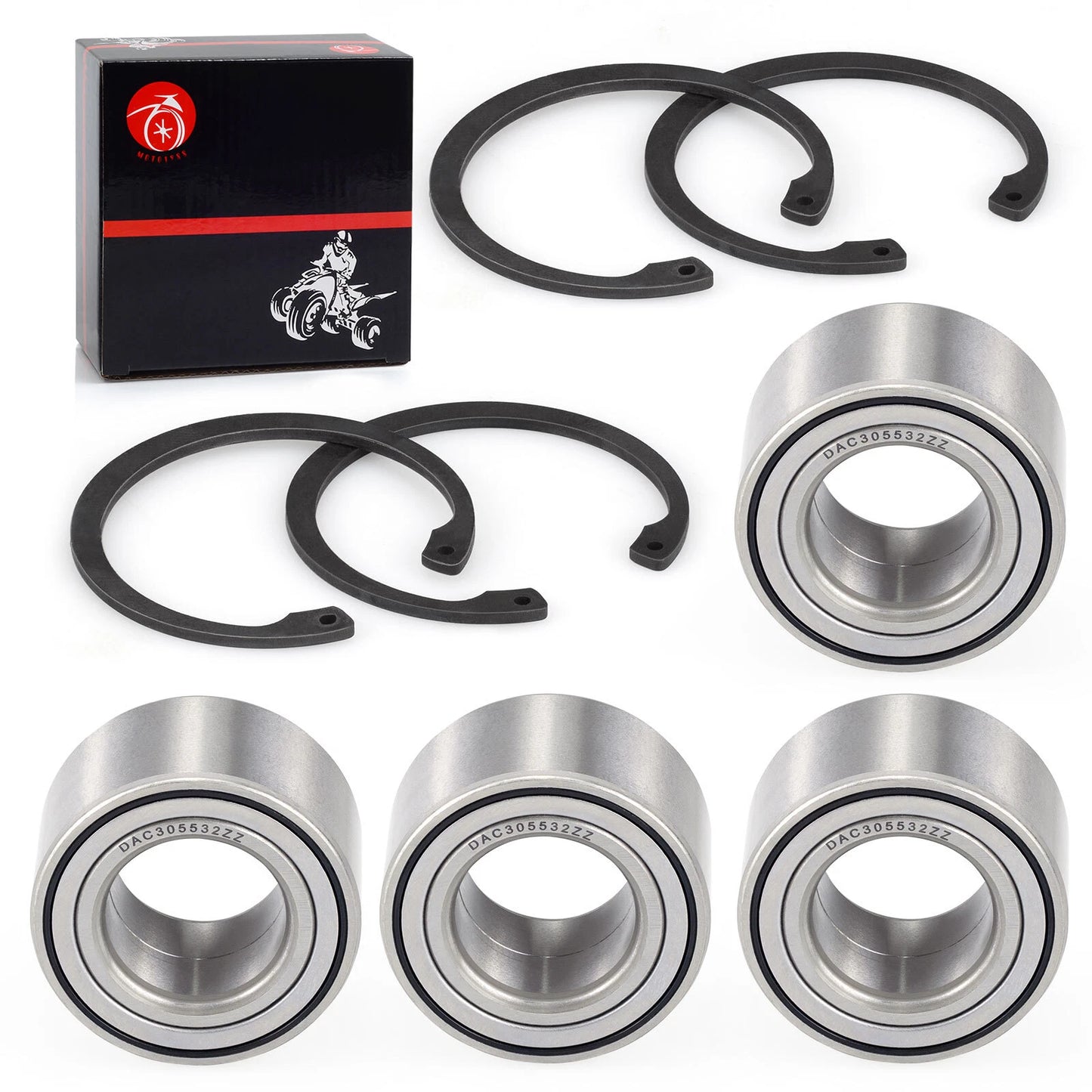 4X Front/Rear Wheel Bearings for Arctic Cat Prowler/Wildcat 500-1000