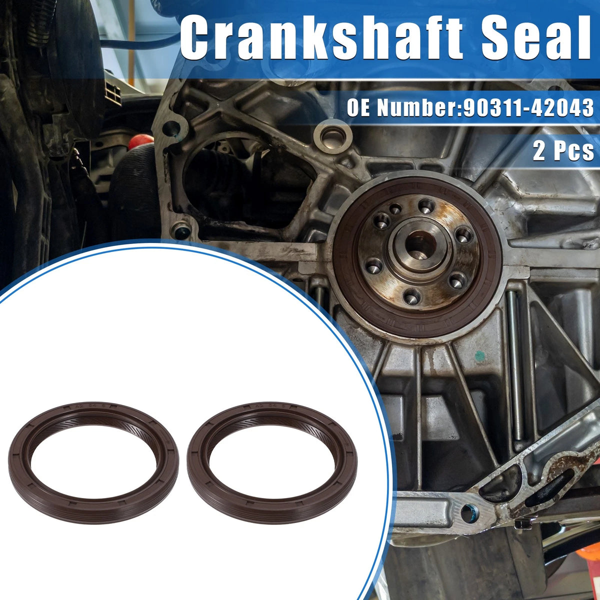 Engine Crankshaft Oil Seals for Toyota Tacoma, Lexus IS250 (2009-2019)