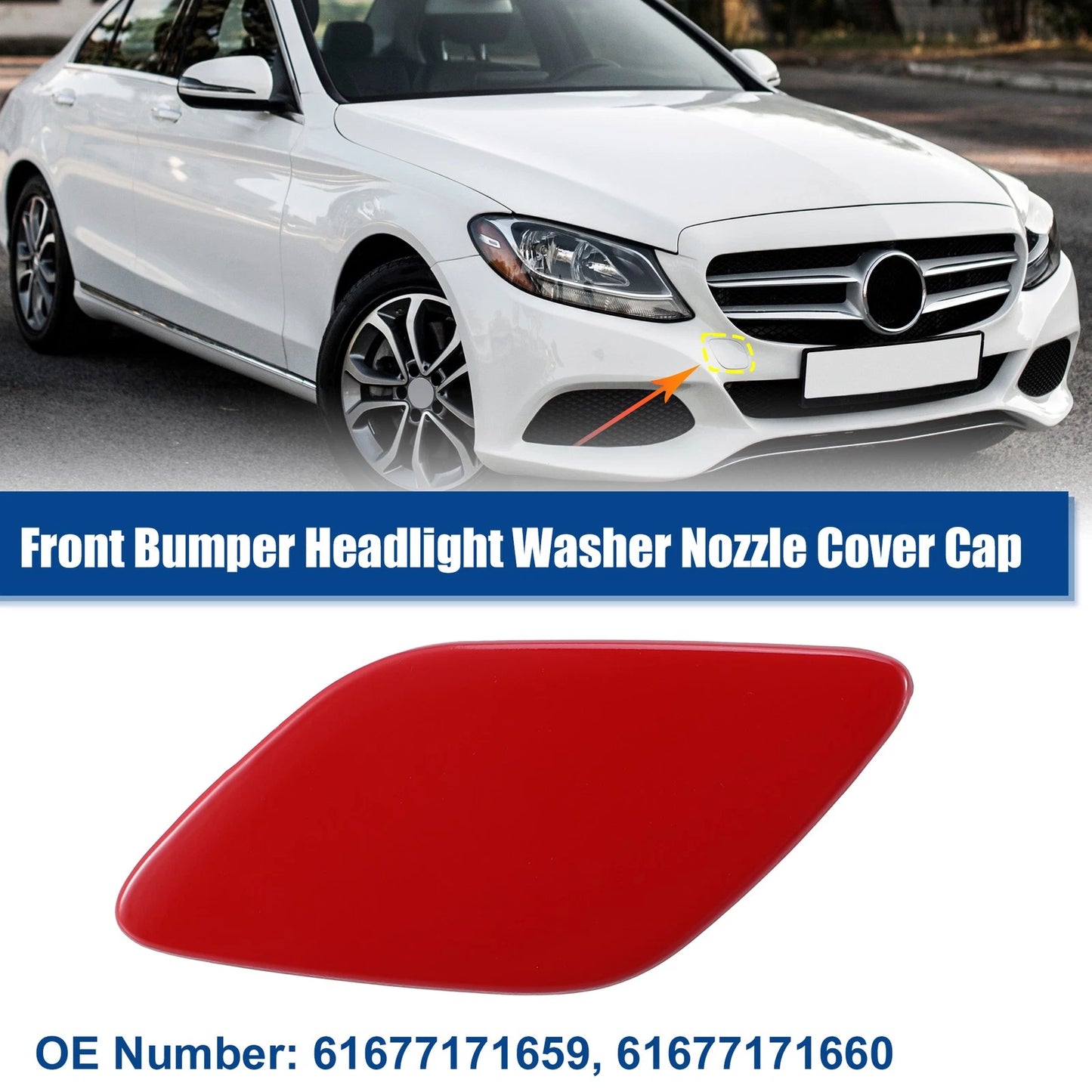 Front Left Headlight Washer Nozzle Cover for BMW 328i (2012-2015)