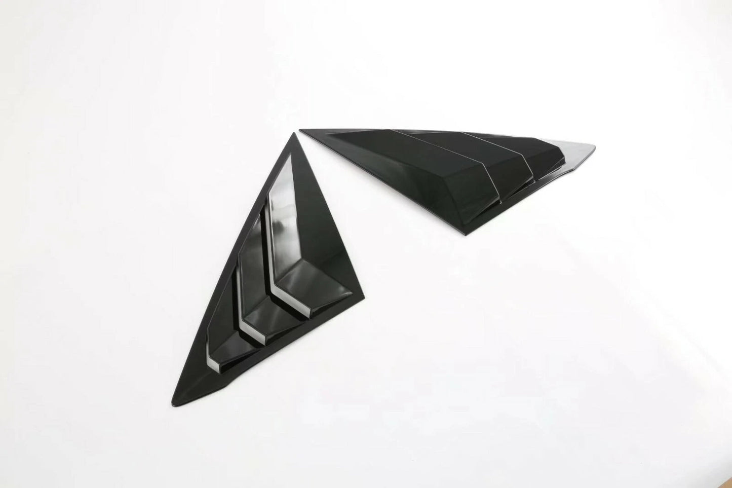 Glossy Black Rear Window Side Louver Covers for Honda Civic Sedan (2022-2023)