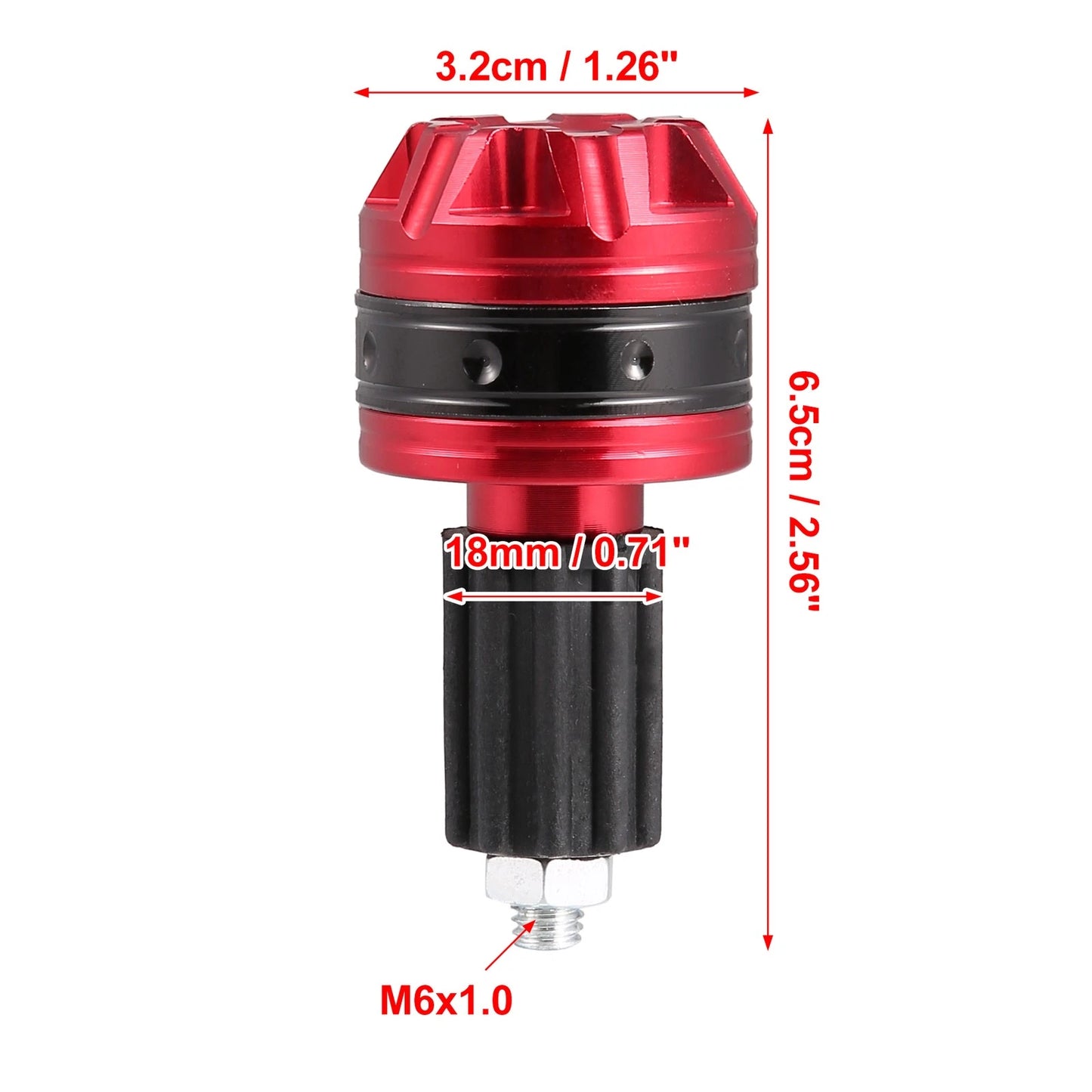 Handlebar End Caps 18mm Plug Bar End Aluminum Alloy for Motorcycle