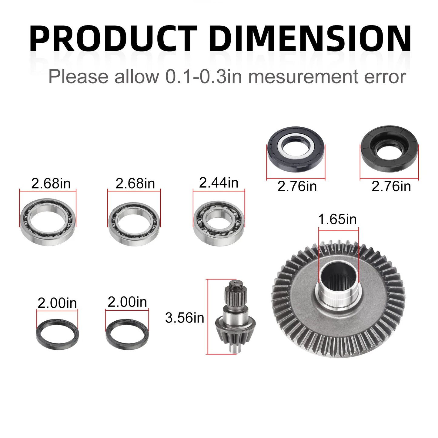 Rear Differential Rebuild Kit for Honda Sportrax 250 TRX250EX 2001-2008