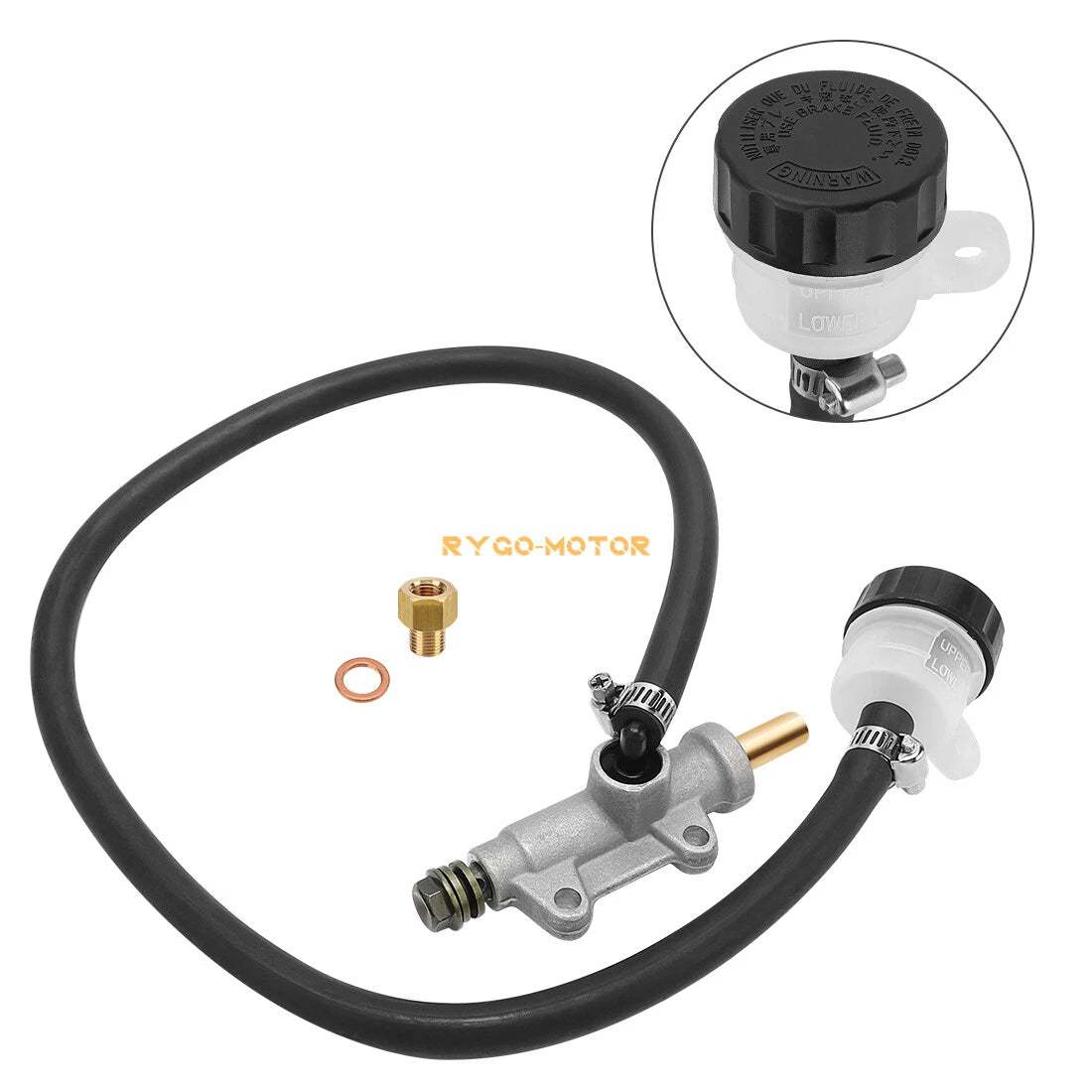 Rear Brake Caliper & Master Cylinder & Hose Line for Polaris Sportsman