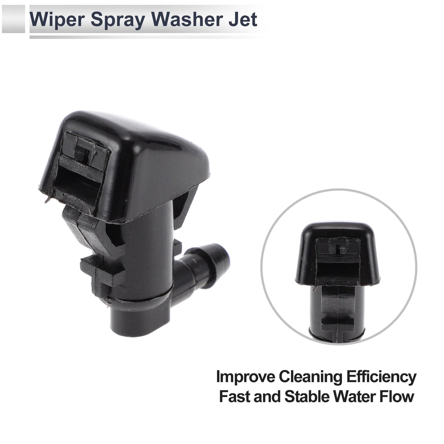 Windshield Washer Nozzle w/ 6-Pc Y Hose Connector for Jeep