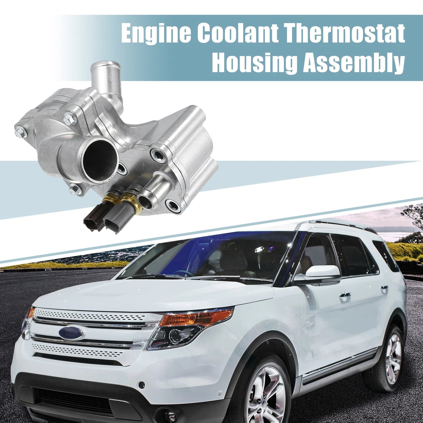 Upgraded Aluminum Thermostat Housing for Ford Explorer (2002-2005)