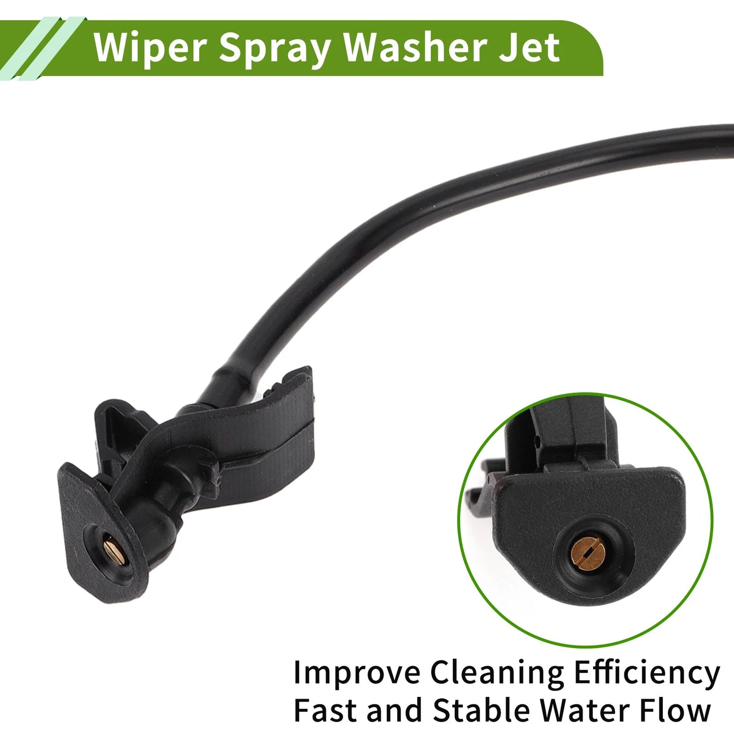 Windshield Washer Nozzle with Hose Connector for Ford (2015-2023)