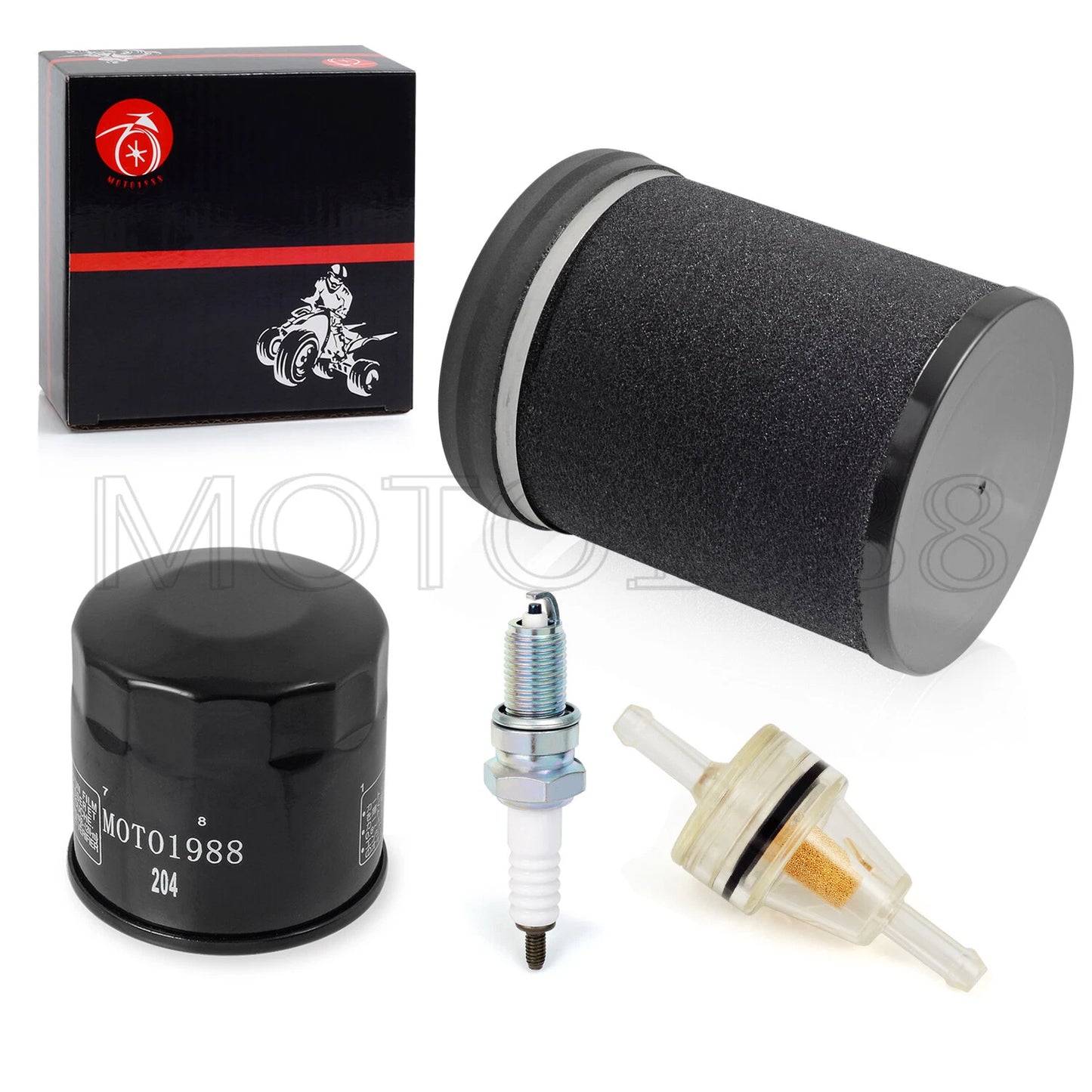 Air Filter Oil Filter Spark Plug for Kawasaki Prairie 360 KVF360 (2003–2013)