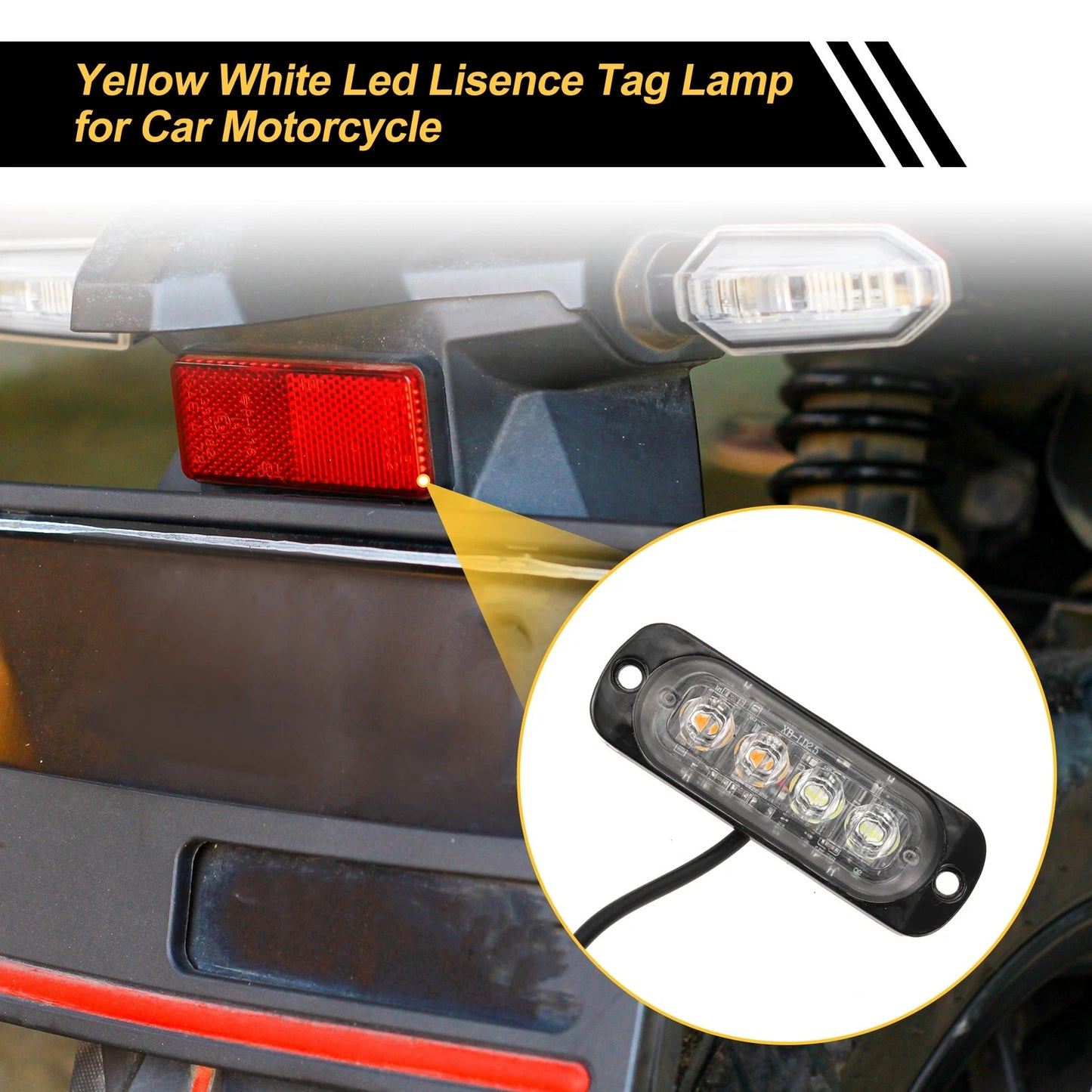 2 x License Plate Light / 12V / Tag Lamp for Car Motorcycle