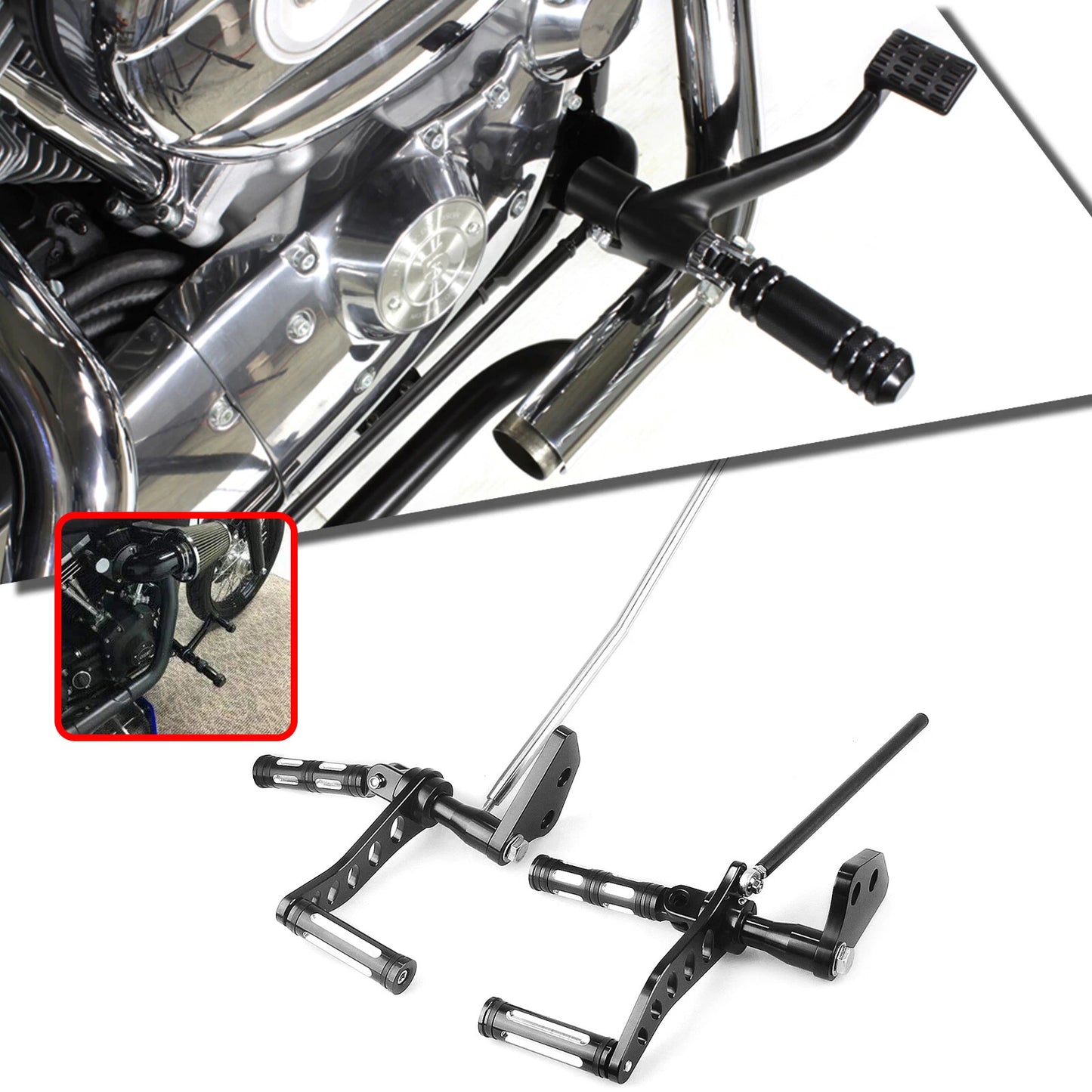 Foot Peg Controls Kit for Harley DYNA Super Glide (2000-2015)