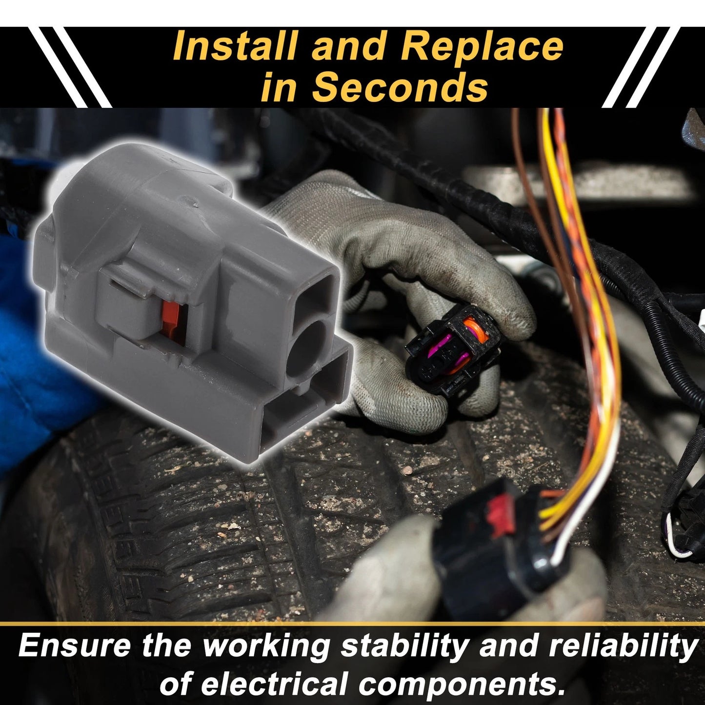 Set 1 Pin Knock Sensor Connector Plug for Toyota Camry