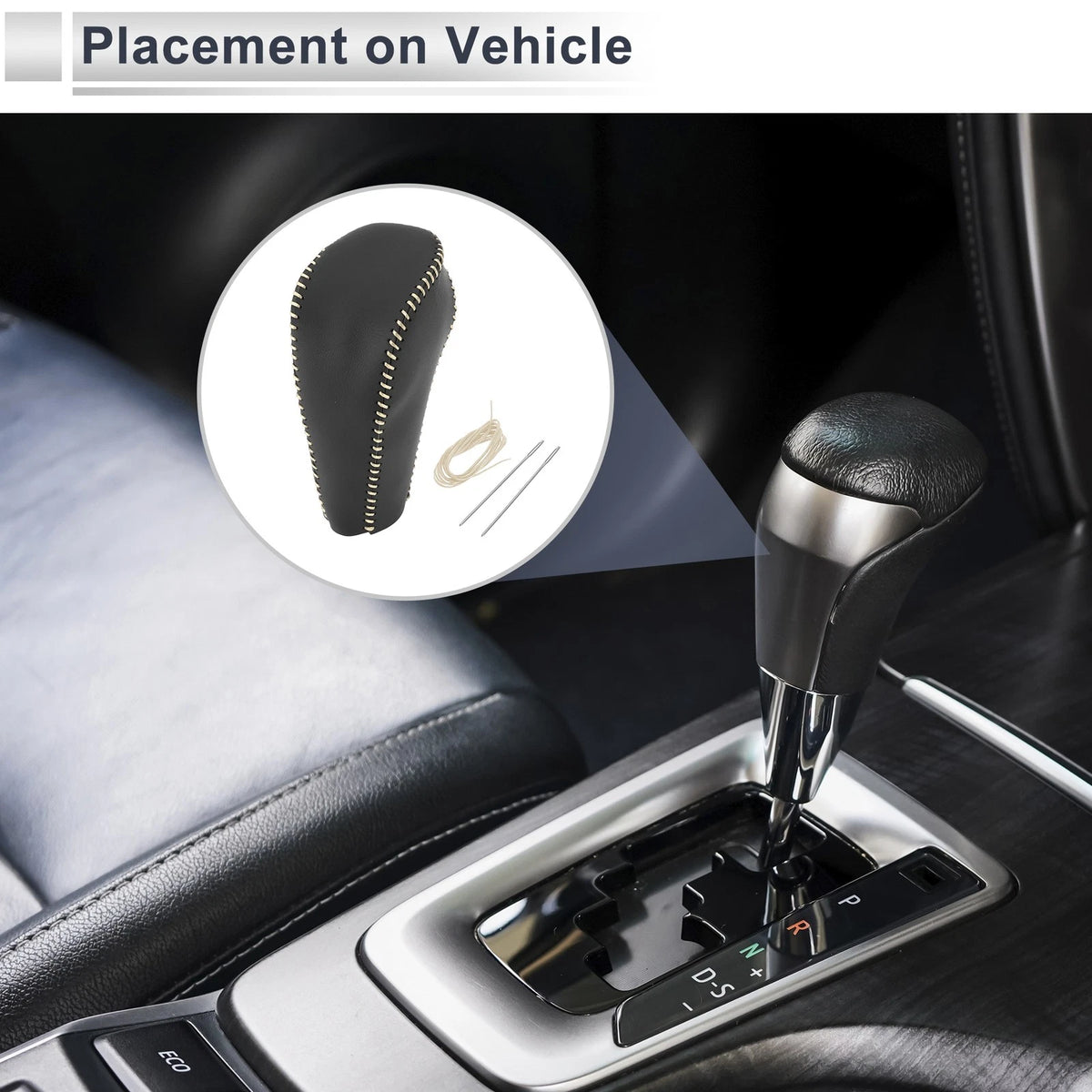 1 Pc Gear Shift Knob Cover Black Beige for Chevrolet Cruze (2011 - 2015)