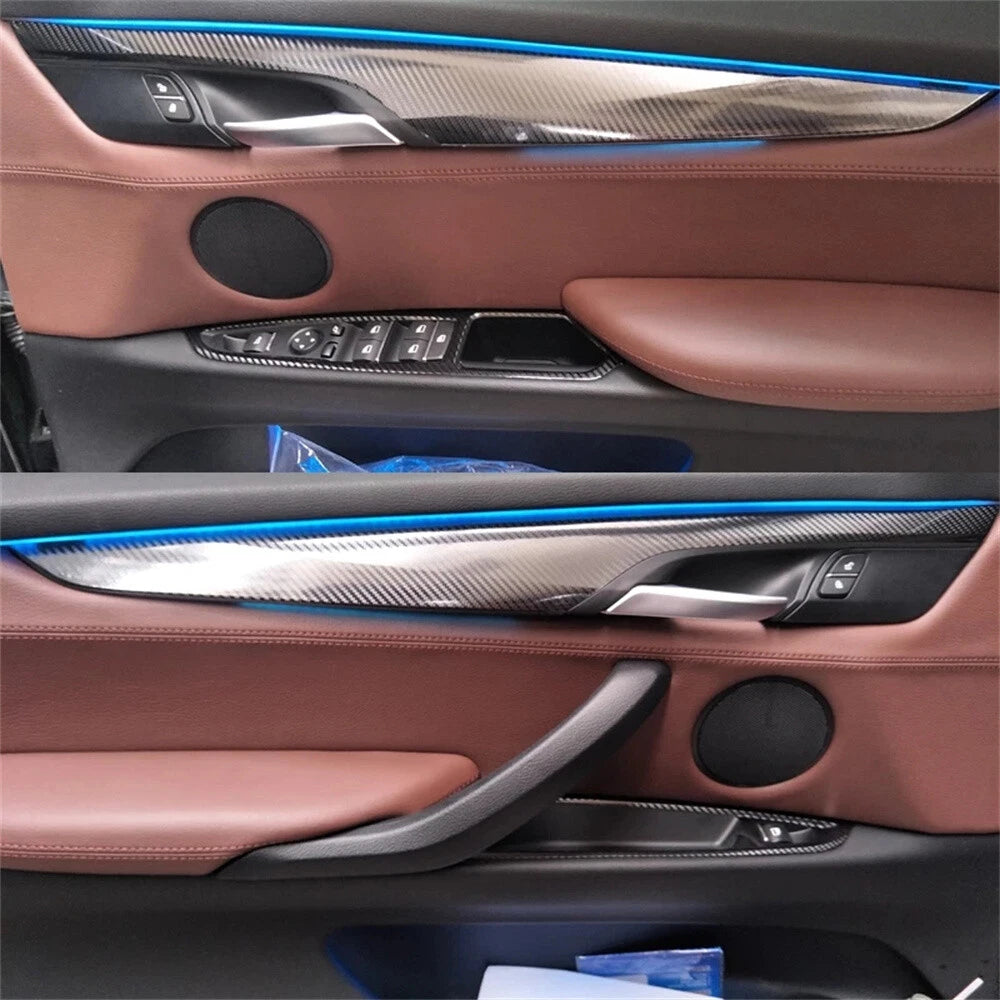 Set of 5D Carbon Fiber Pattern Interior Trim Stickers for BMW X5 (2008-2018)