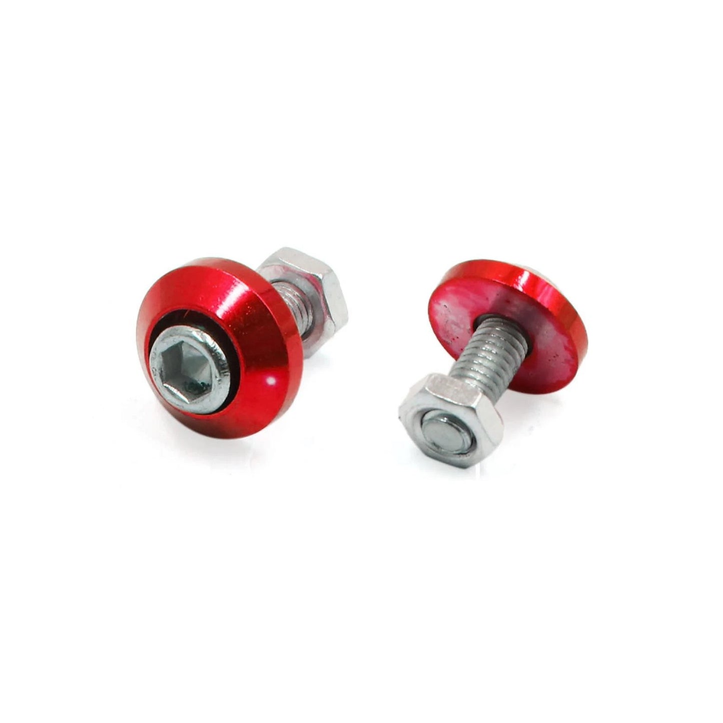 Windscreen License Plate M6 Bolts 4Pcs for Universal Red Metal Motorcycle