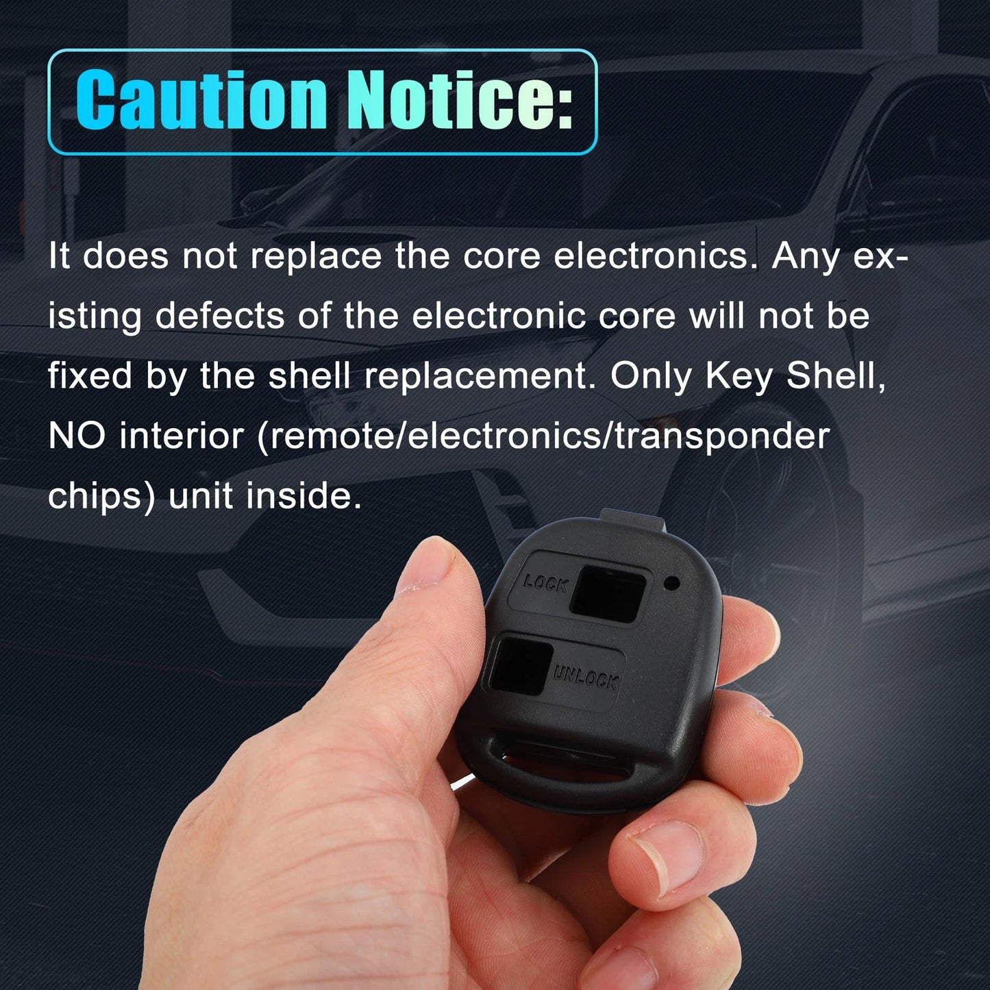 Keyless Entry Remote Key Shell Cover for Toyota Rav4 Yaris Corolla (2001-2023)