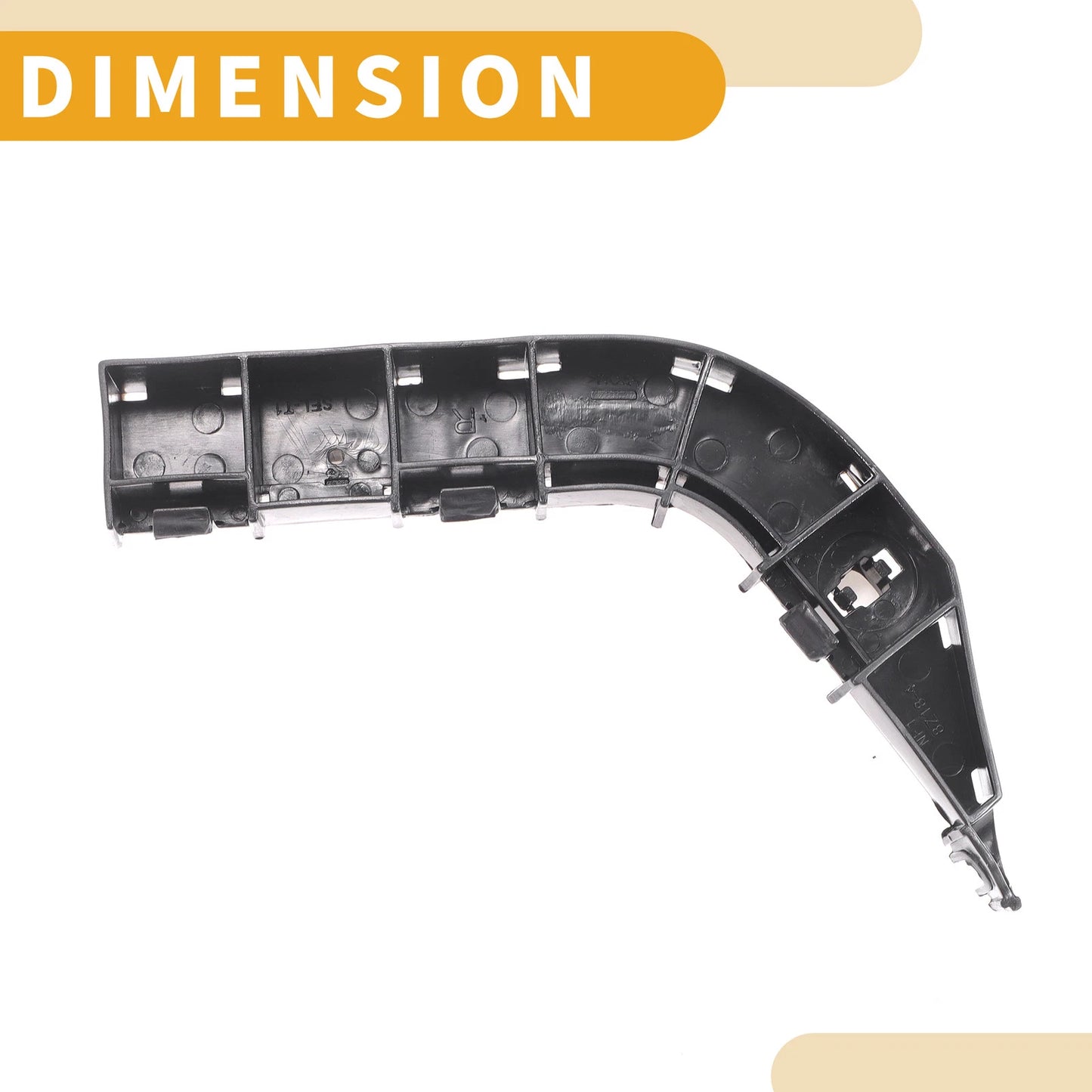 Front Bumper Support Bracket for Honda City (2005-2008) - 1 x Black ABS