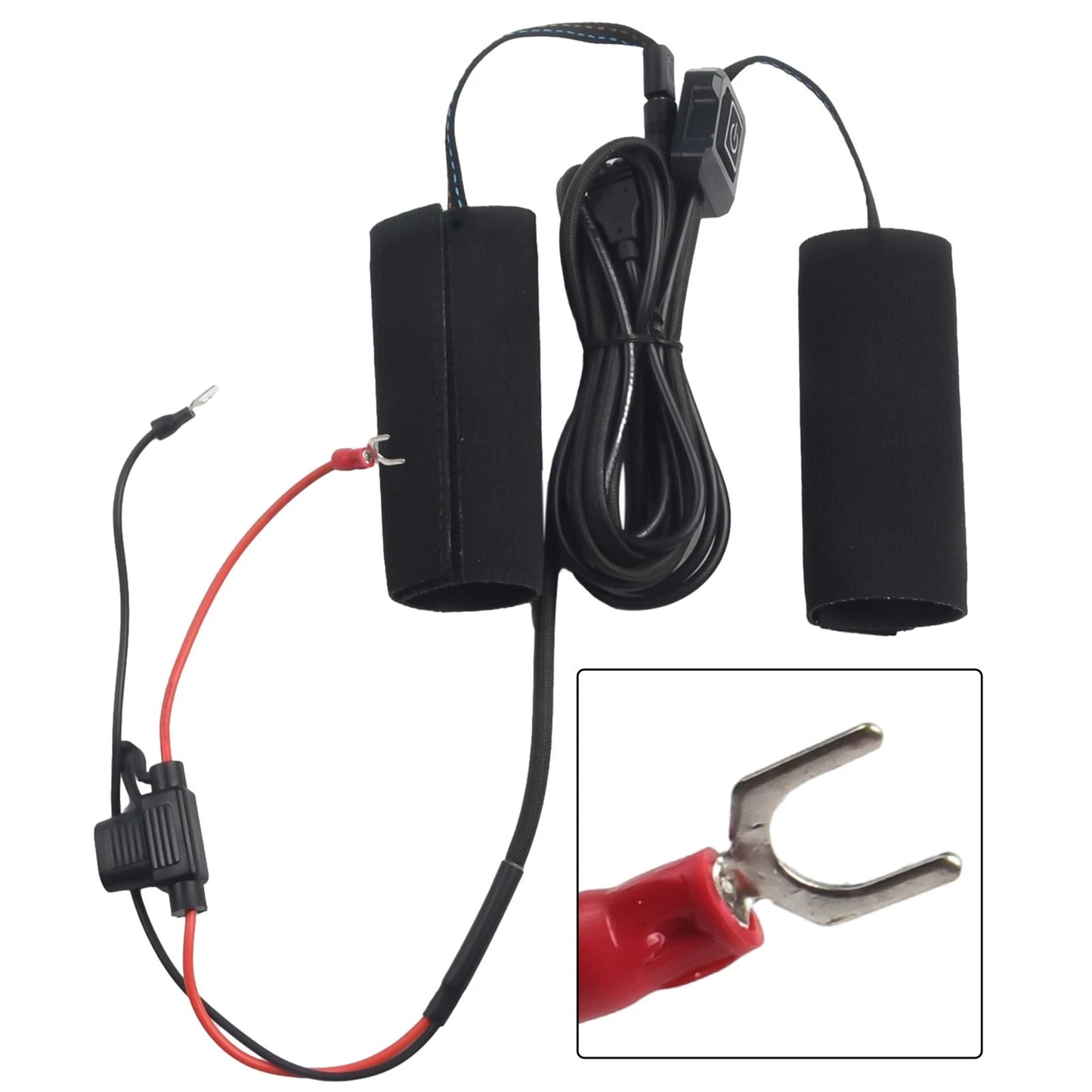 12V 3-Gear Heated Hand Grips Waterproof Handlebar Heater Warmer for Motorcycle