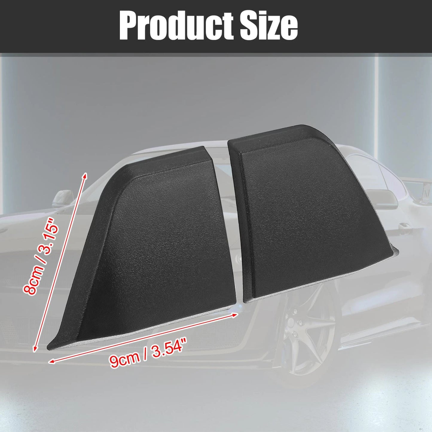 2 x Car Side Skirt Spoiler Wings Splitter for Ford Mustang GT V6 (2015-2019)