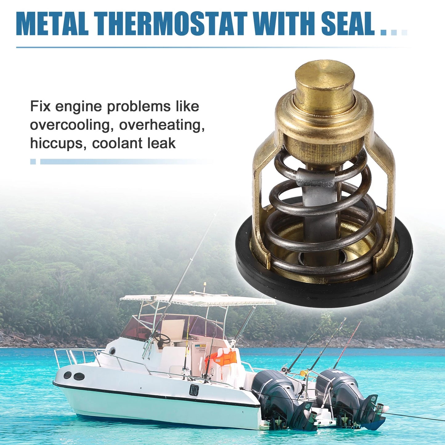 60C 140F Marine Thermostat with Seal for Suzuki Outboard Yamaha Outboard