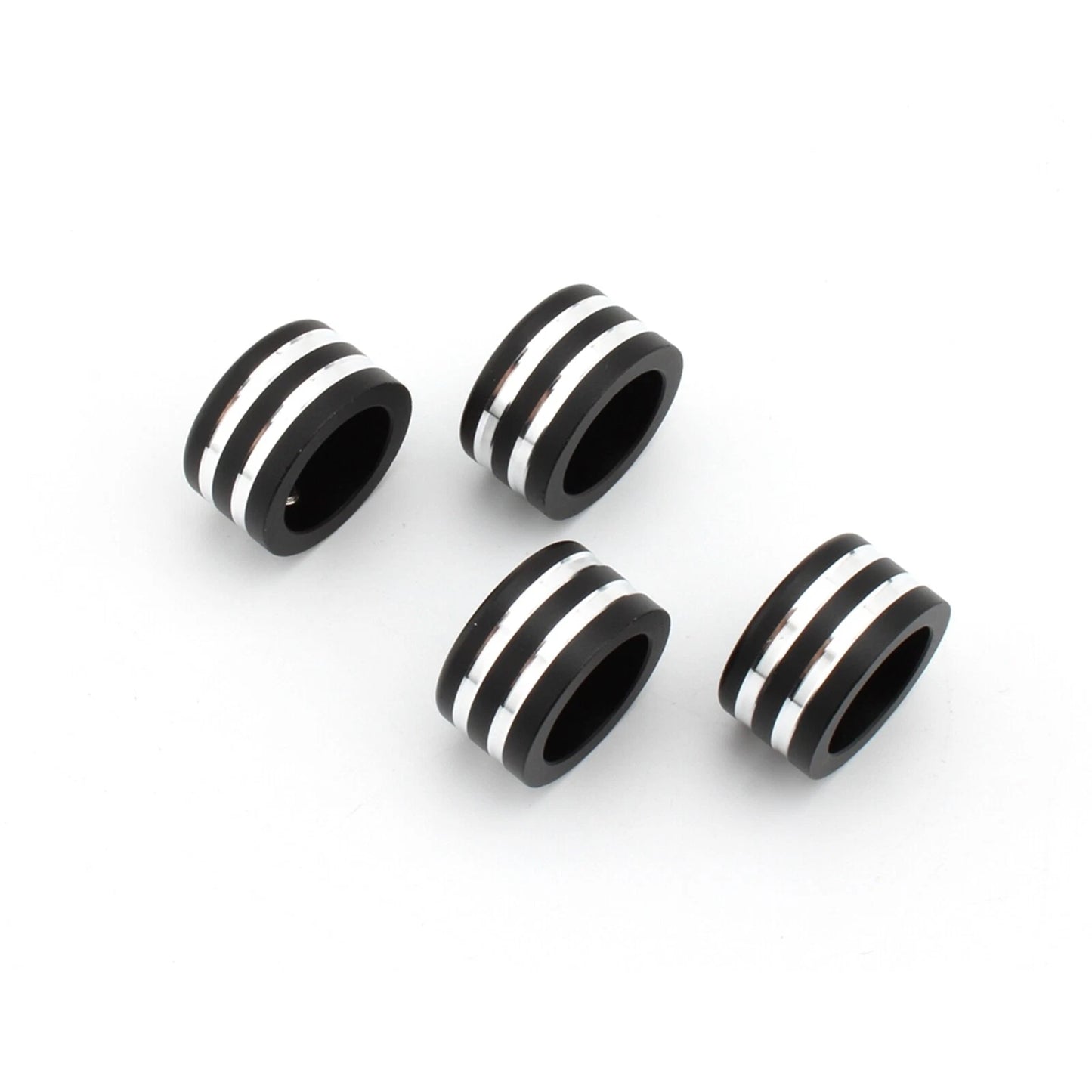 4 x Black White Engine Head Bolt Cover Nuts for Triumph Bonneville