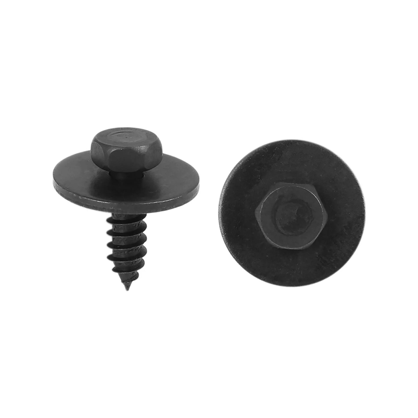 10 x Black Hex Head Metal Screws with Washer for BMW E46 E60 E90 (2000-2013)