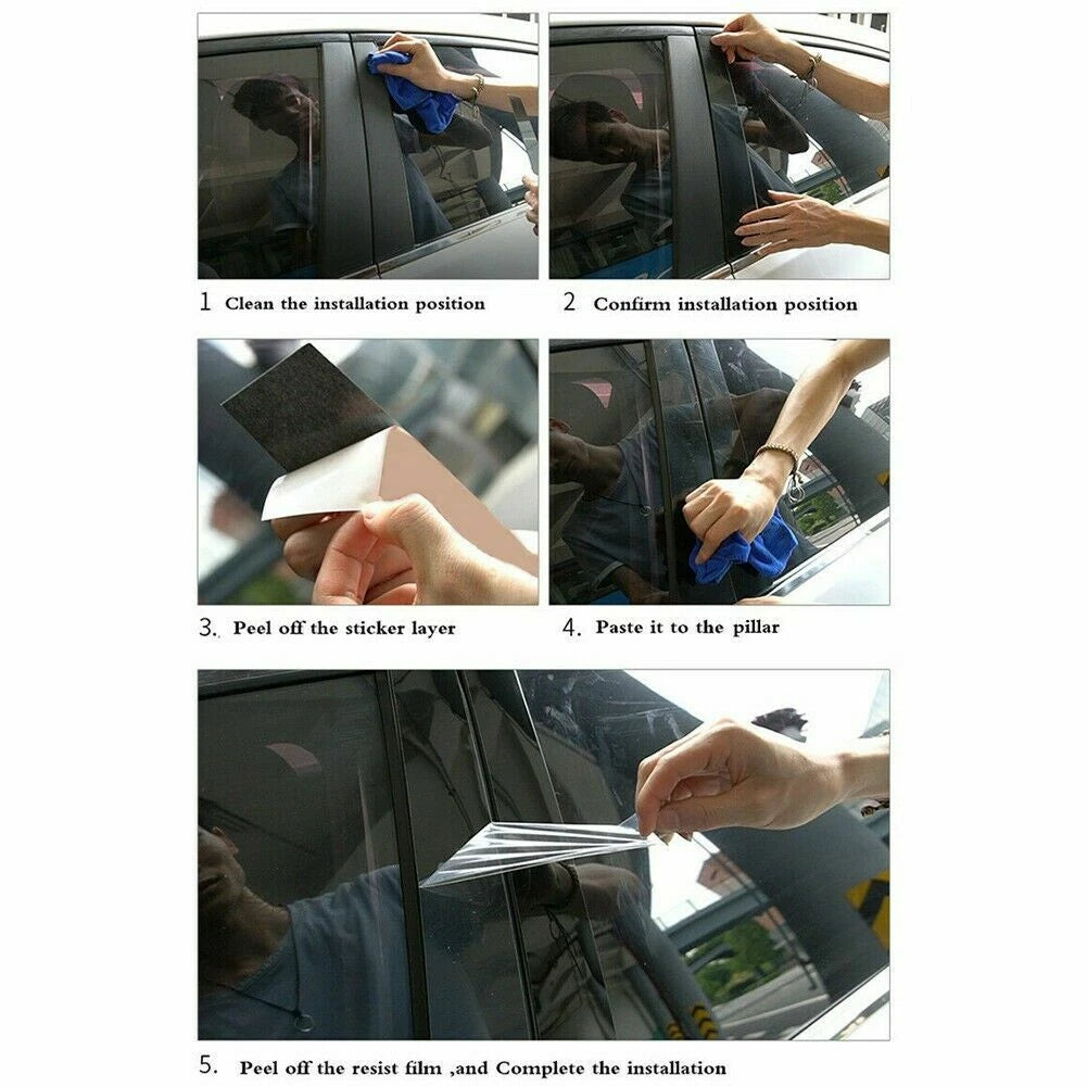 Pillar Posts Window Door Trim Cover Set for Nissan Sentra (2013–2019)