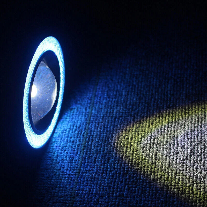 89mm LED Fog Light Lamp for Car - Round Ice Blue Halo Angel Eye Bulbs