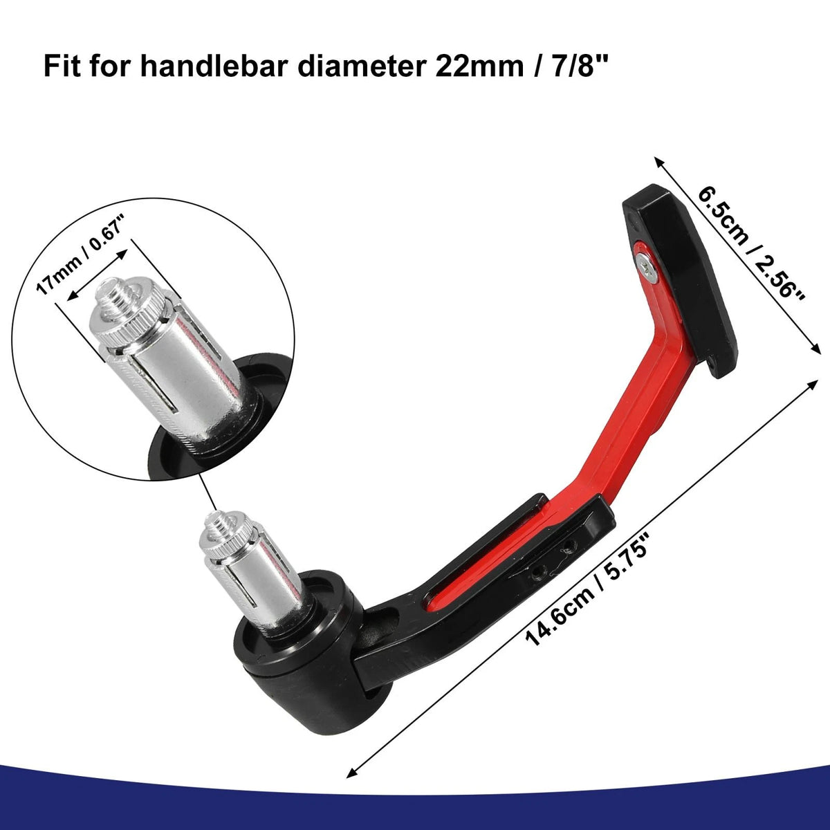 Pair / 7/8" 22mm Motorbike Brake Lever Guard Handlebar Protector Cover Clutch