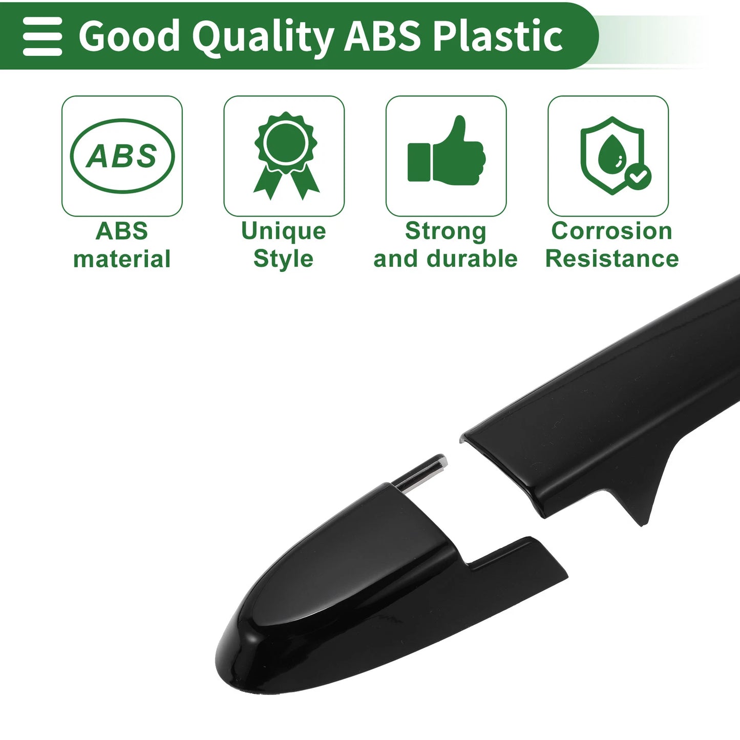 Black Door Handle Cover Trim for Honda Fit Jazz GK5 GP5 (2014-2018)