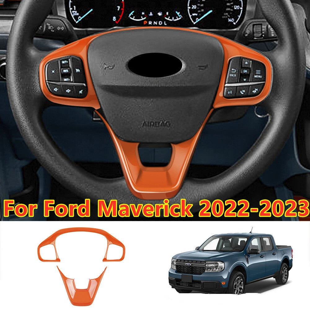 2 x Orange Inner Steering Wheel Frame Cover Trim for Ford Maverick (2022–2023)